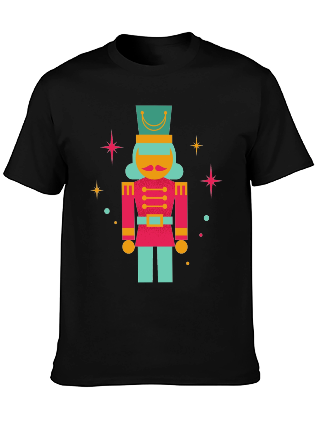 Black Retro Nutcracker T-Shirt - Holiday Style view 3