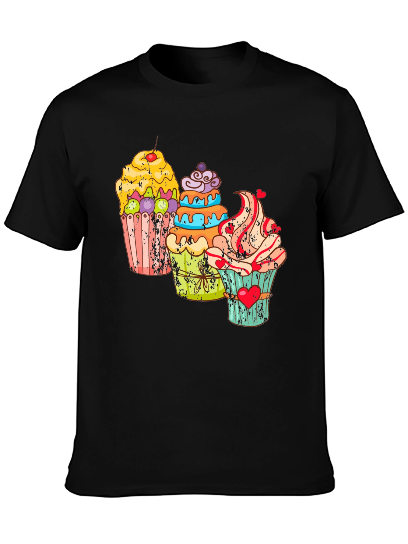 Black Cupcake Graphic T-Shirt view 3