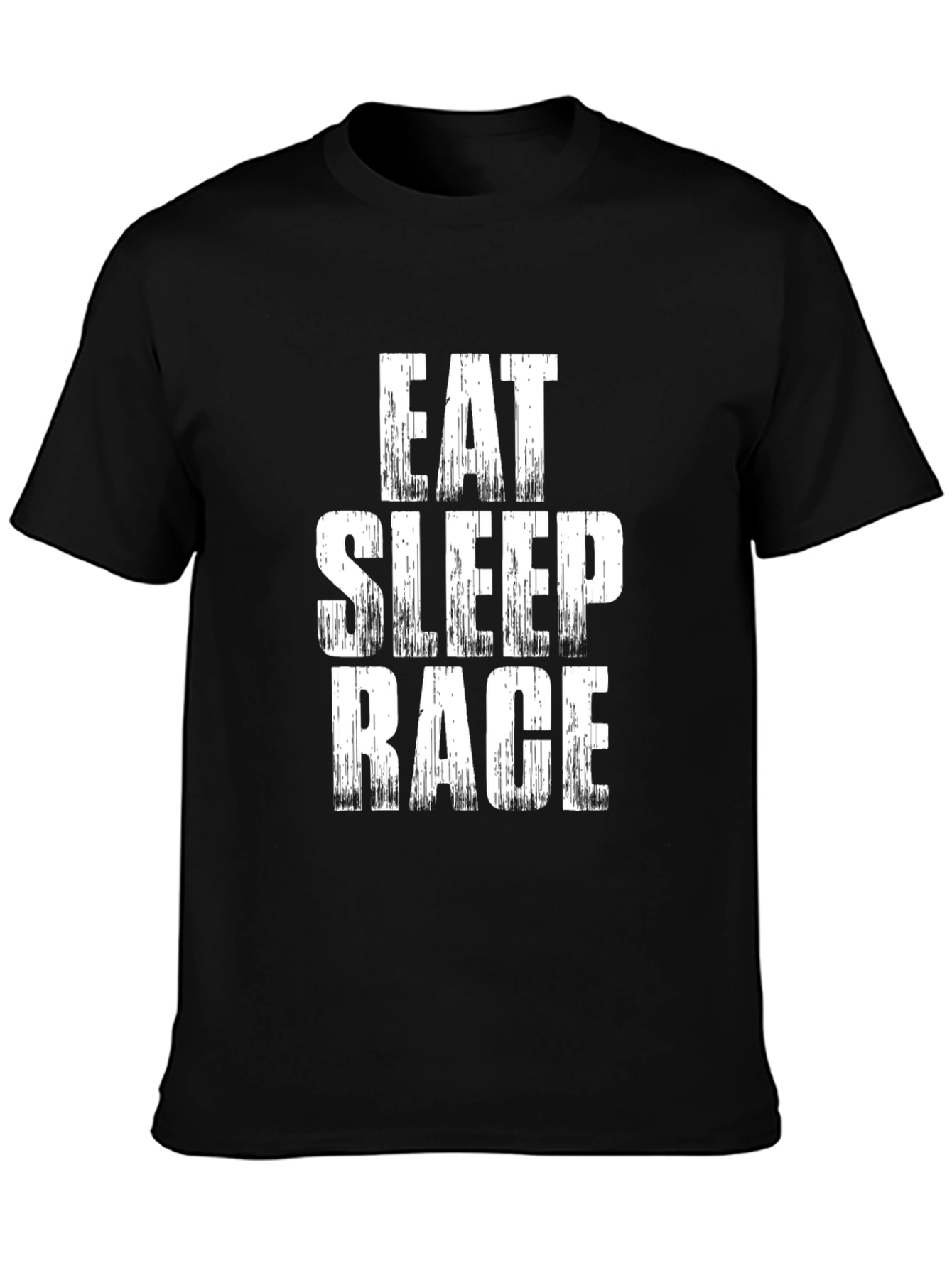 Black Eat Sleep Rage T-Shirt - Funny Gym Workout Tee view 3