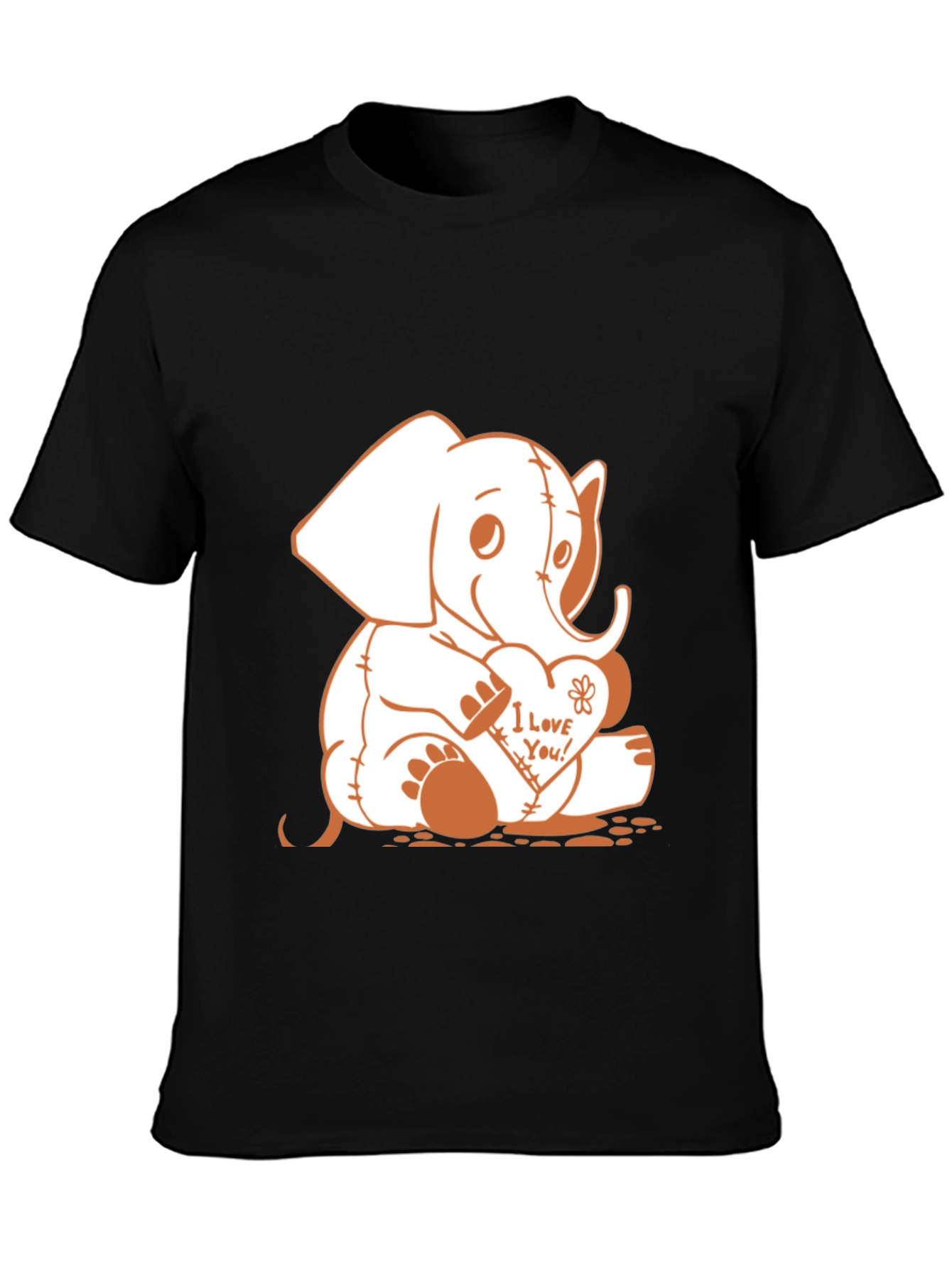 Black Elephant 'I Love You!' Graphic T-Shirt view 3