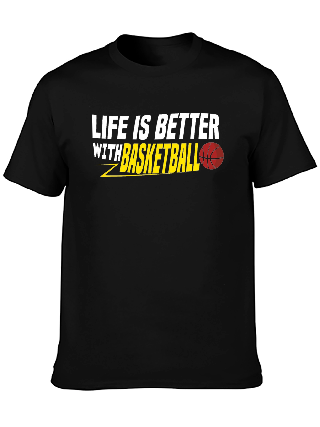 Black Life is Better With Basketball T-Shirt view 3