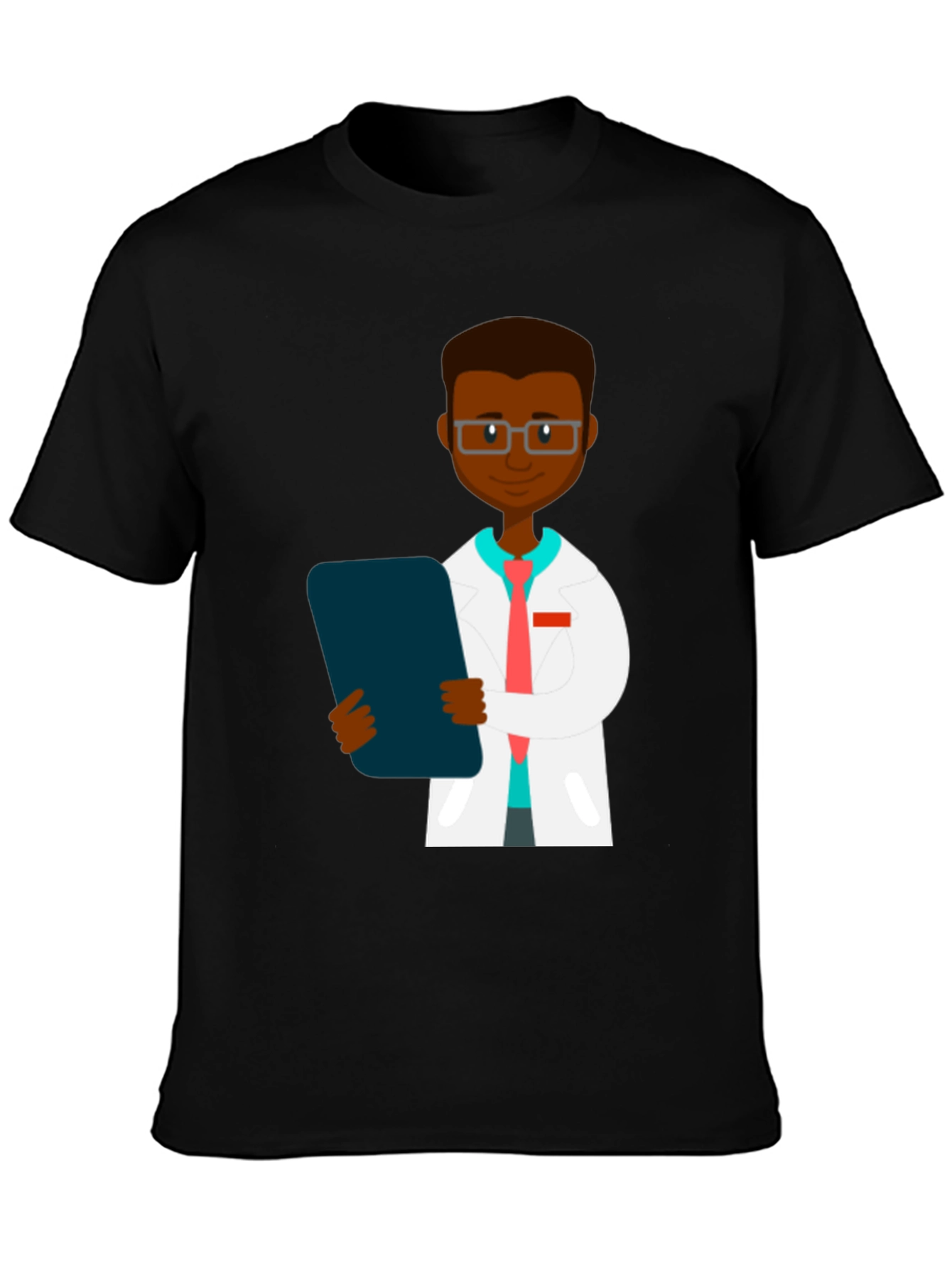 Black Doctor Graphic Tee - Black Unisex T-Shirt view 3