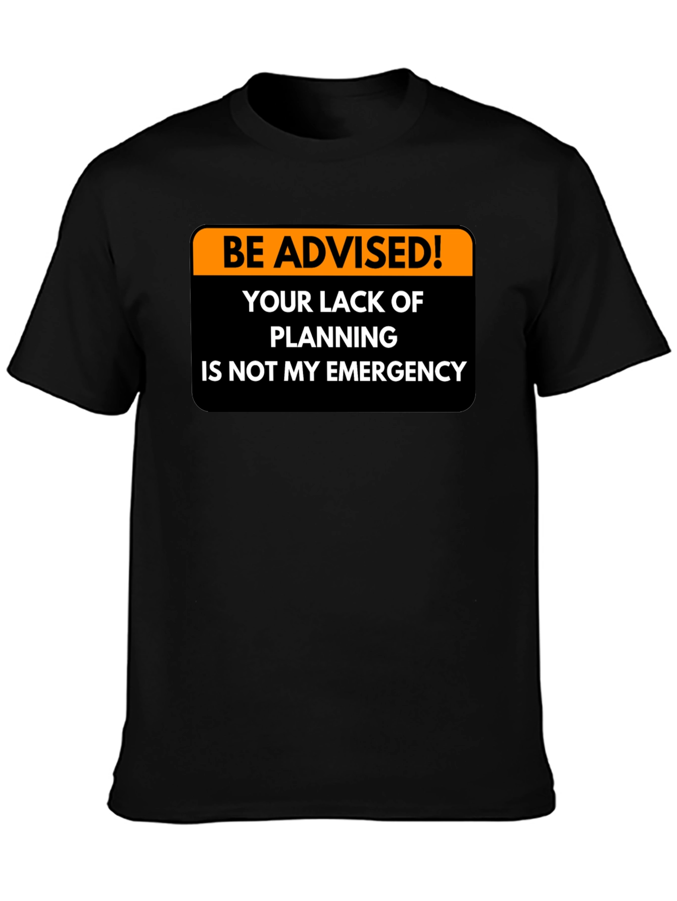 Black Be Advised T-Shirt - Planning Failure view 3