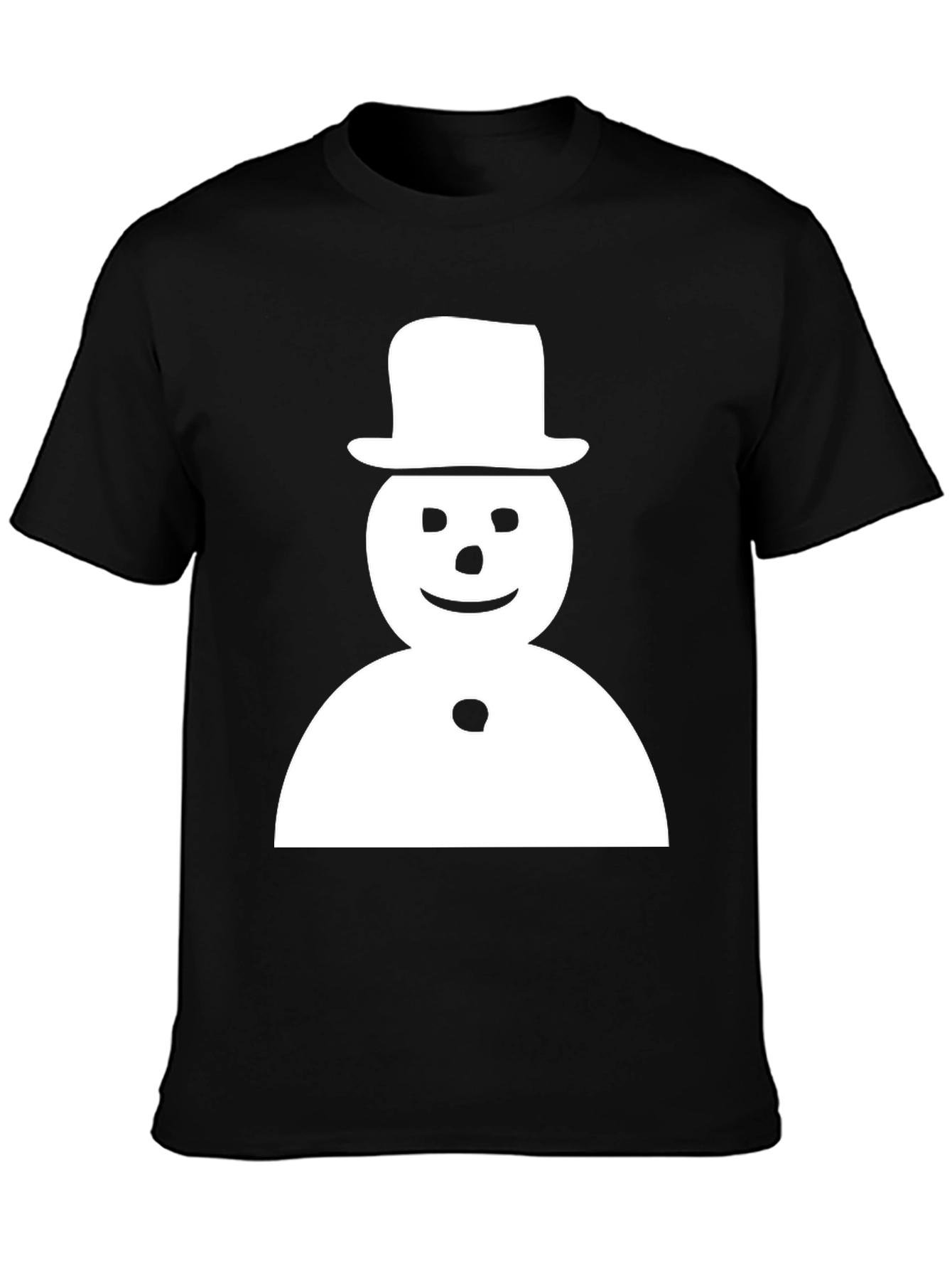 Black Snowman Graphic Tee - Holiday Fun! view 3