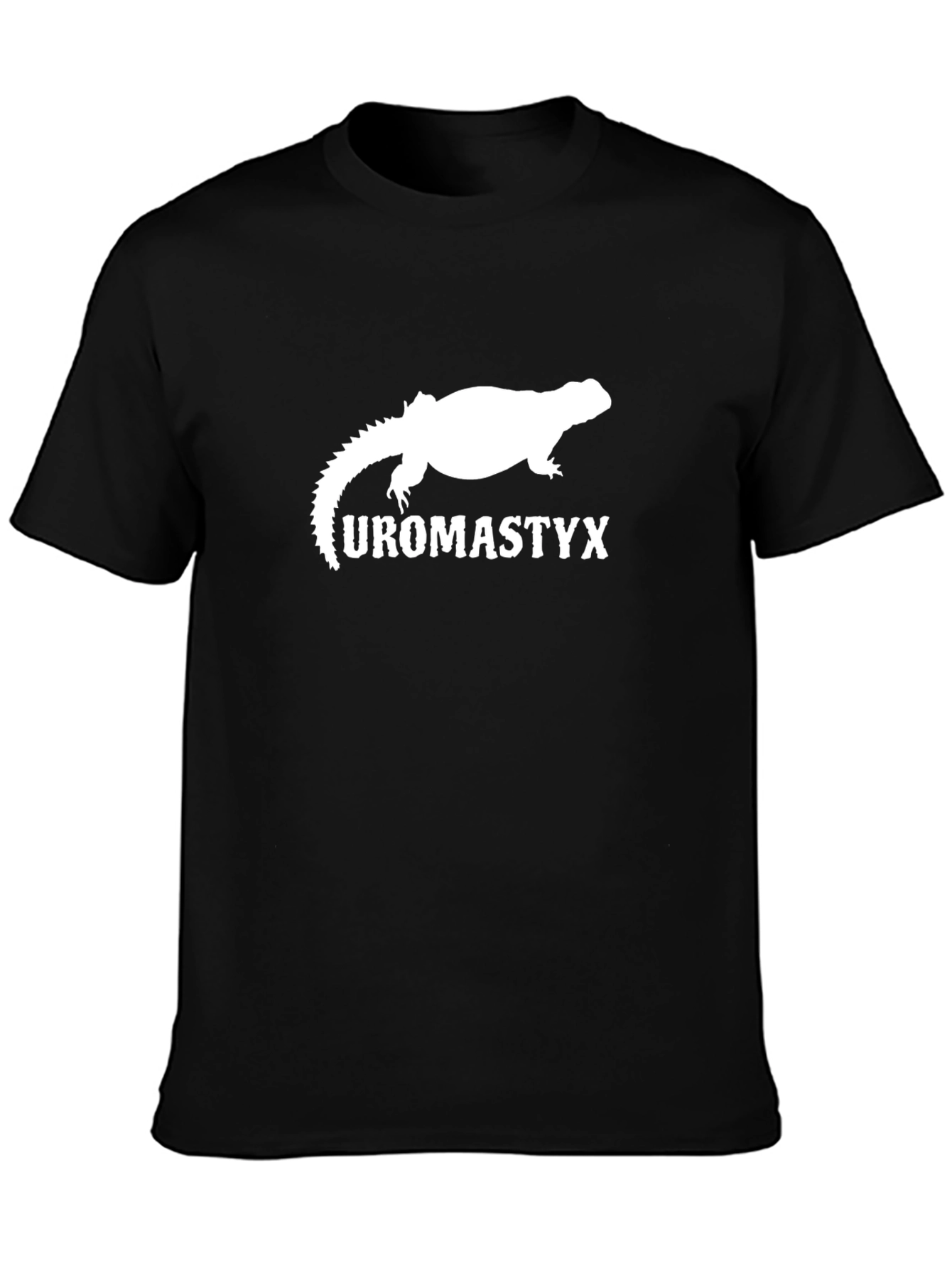 Black Uromastyx Lizard Graphic Black T-Shirt view 3