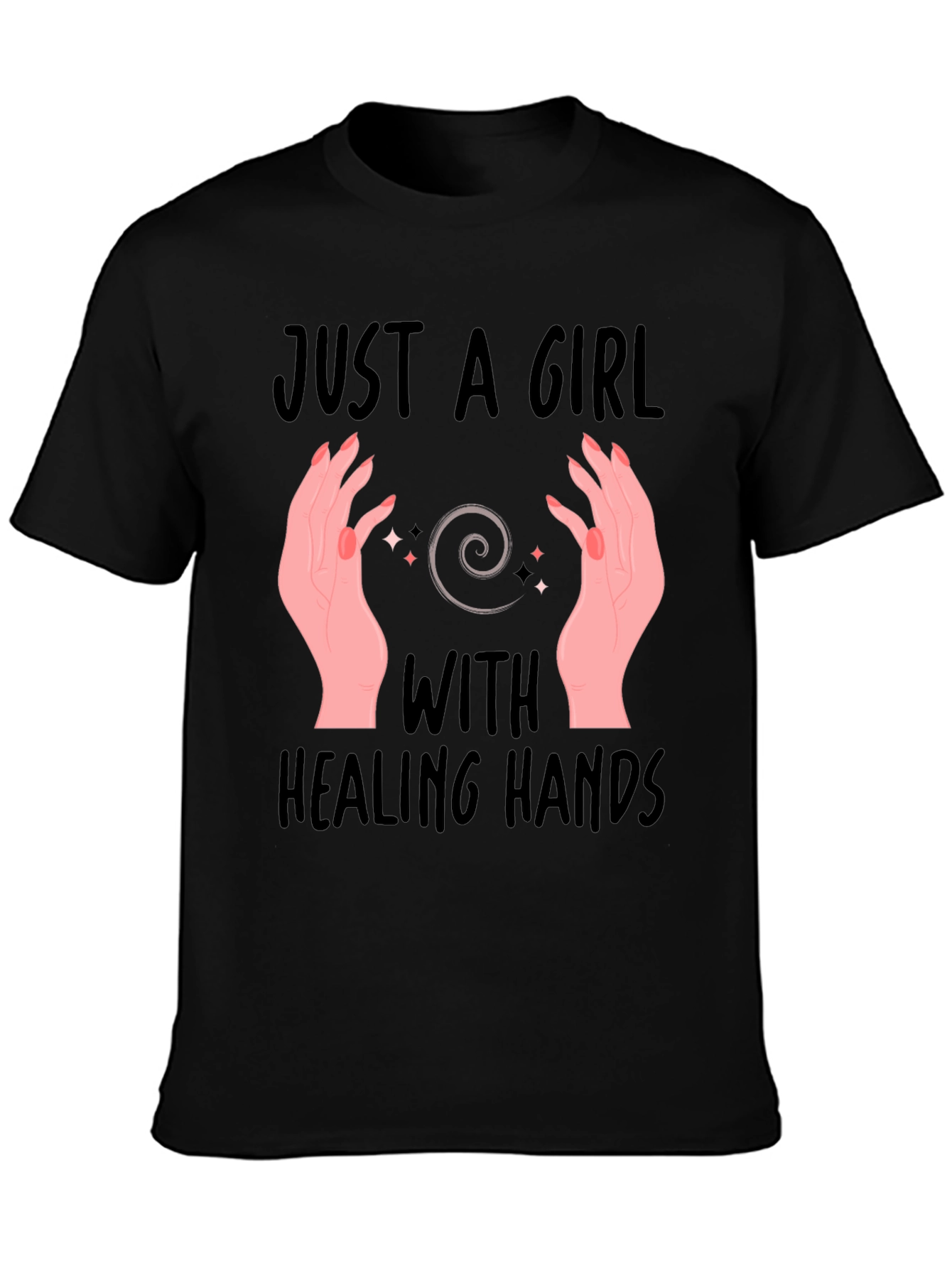 Healing Hands Graphic T-Shirt - Spiritual Design - 3