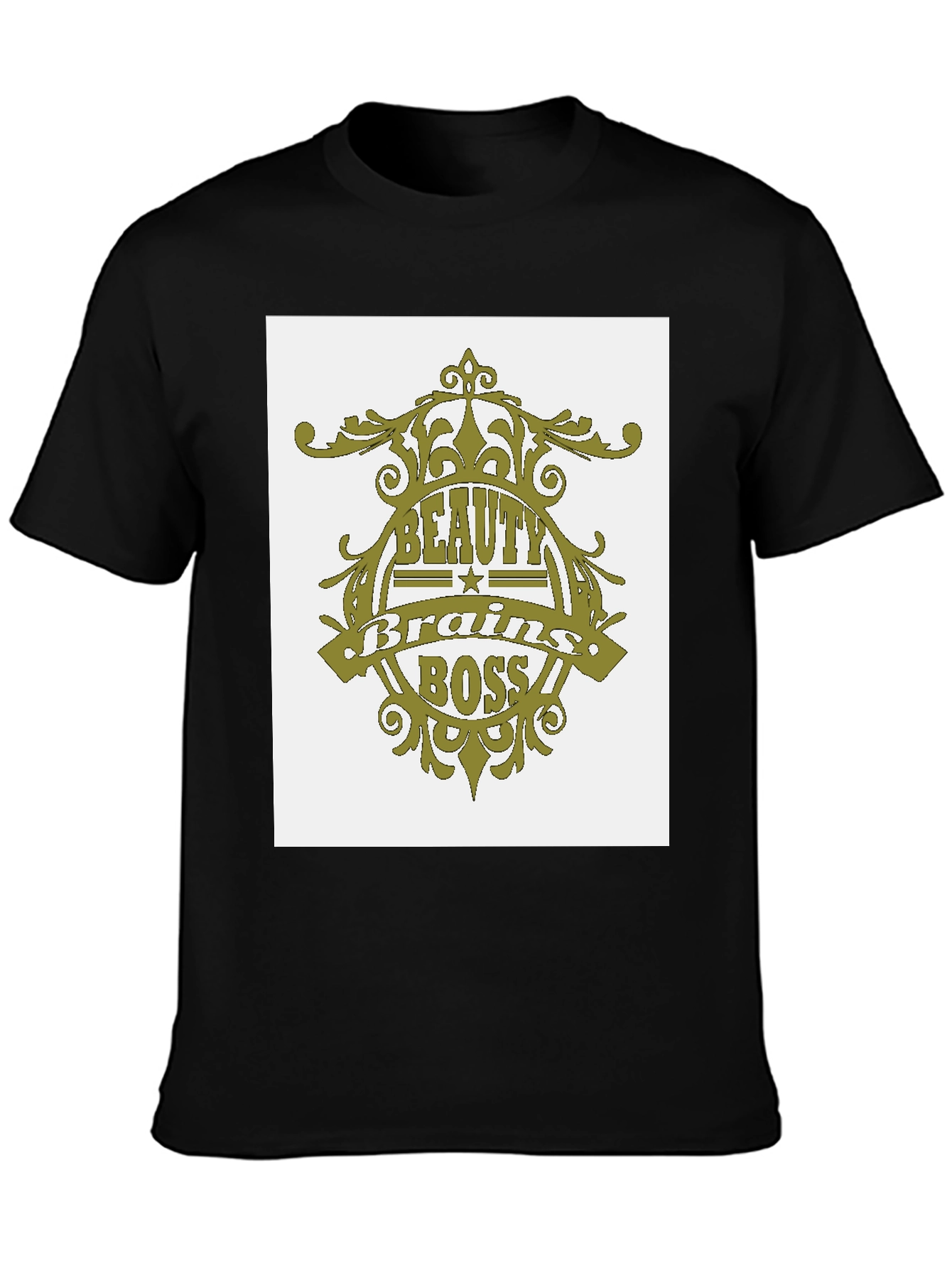 Black Beauty Brains Boss Graphic Tee view 3