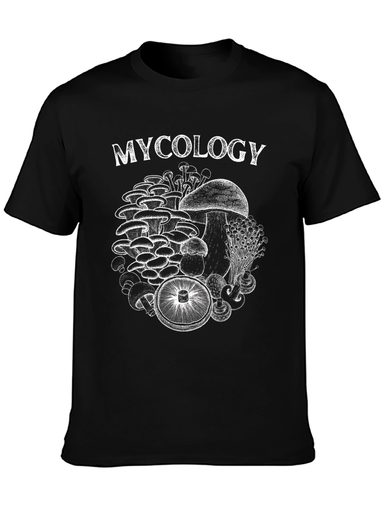 Black Mycology T-Shirt - Mushroom Graphic Tee view 3
