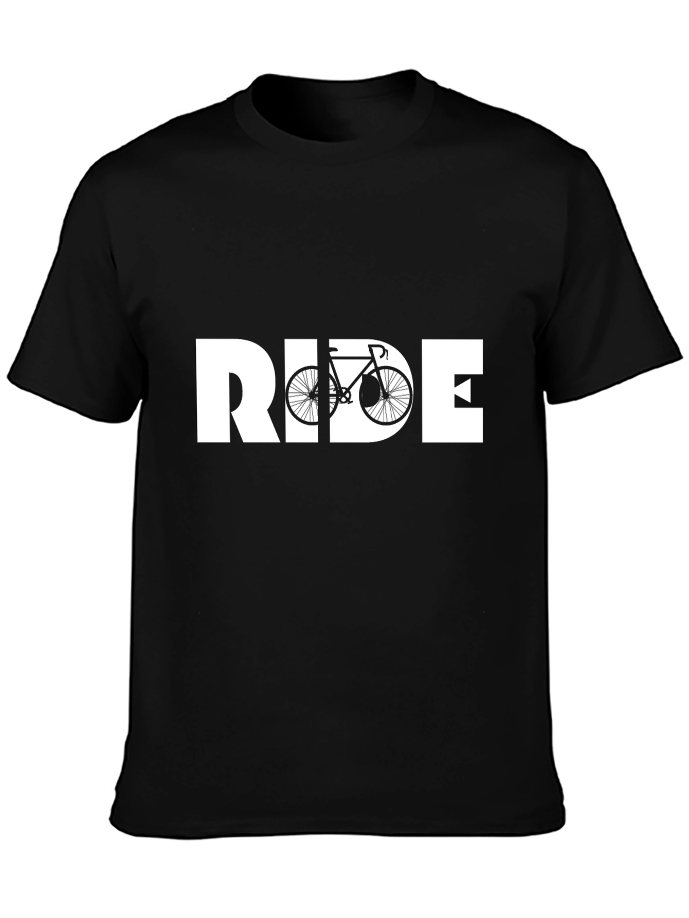 Black Ride Bike T-Shirt - Cycling Enthusiast Apparel view 3