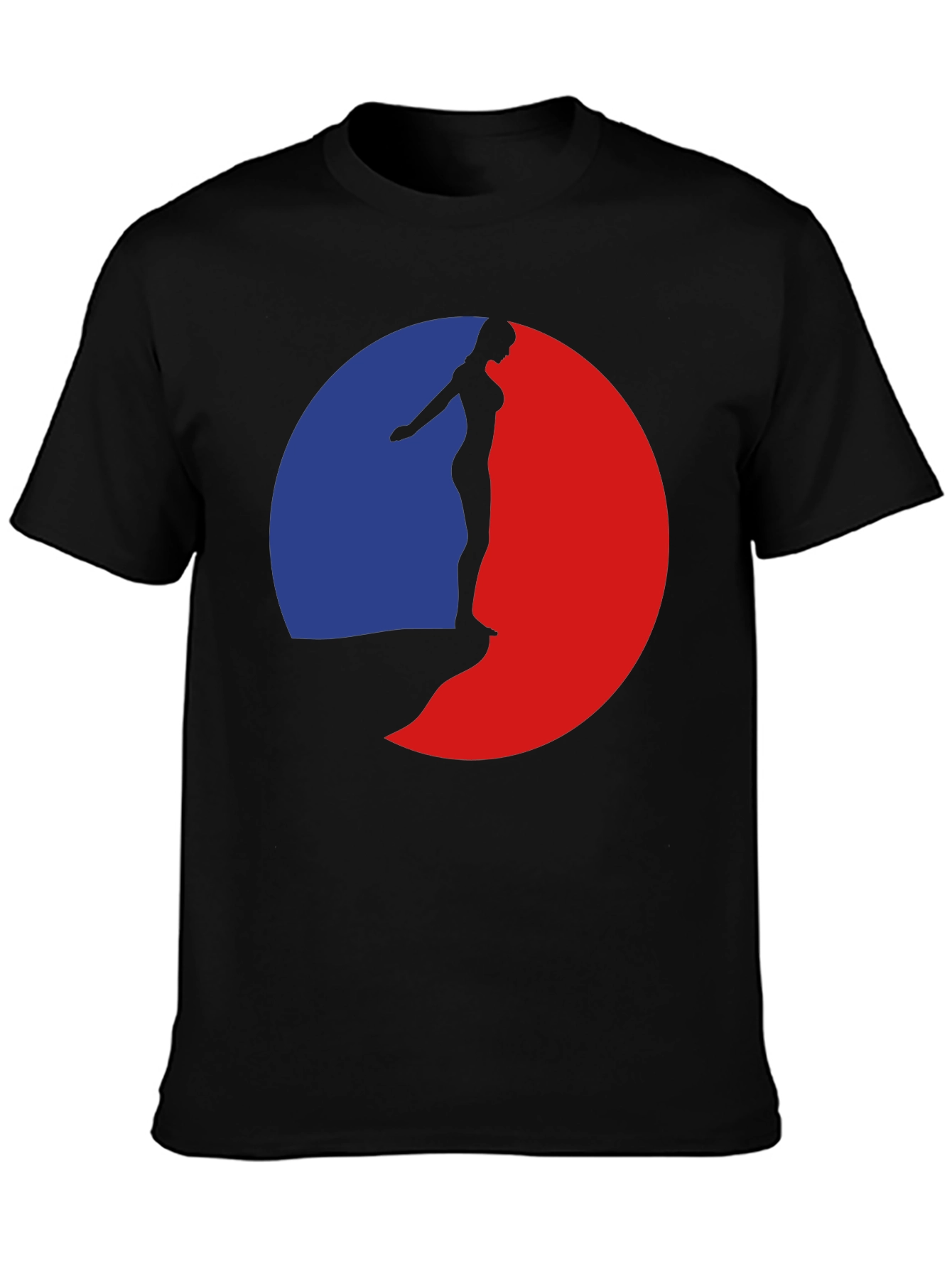 Black Silhouette Diver Graphic T-Shirt view 3