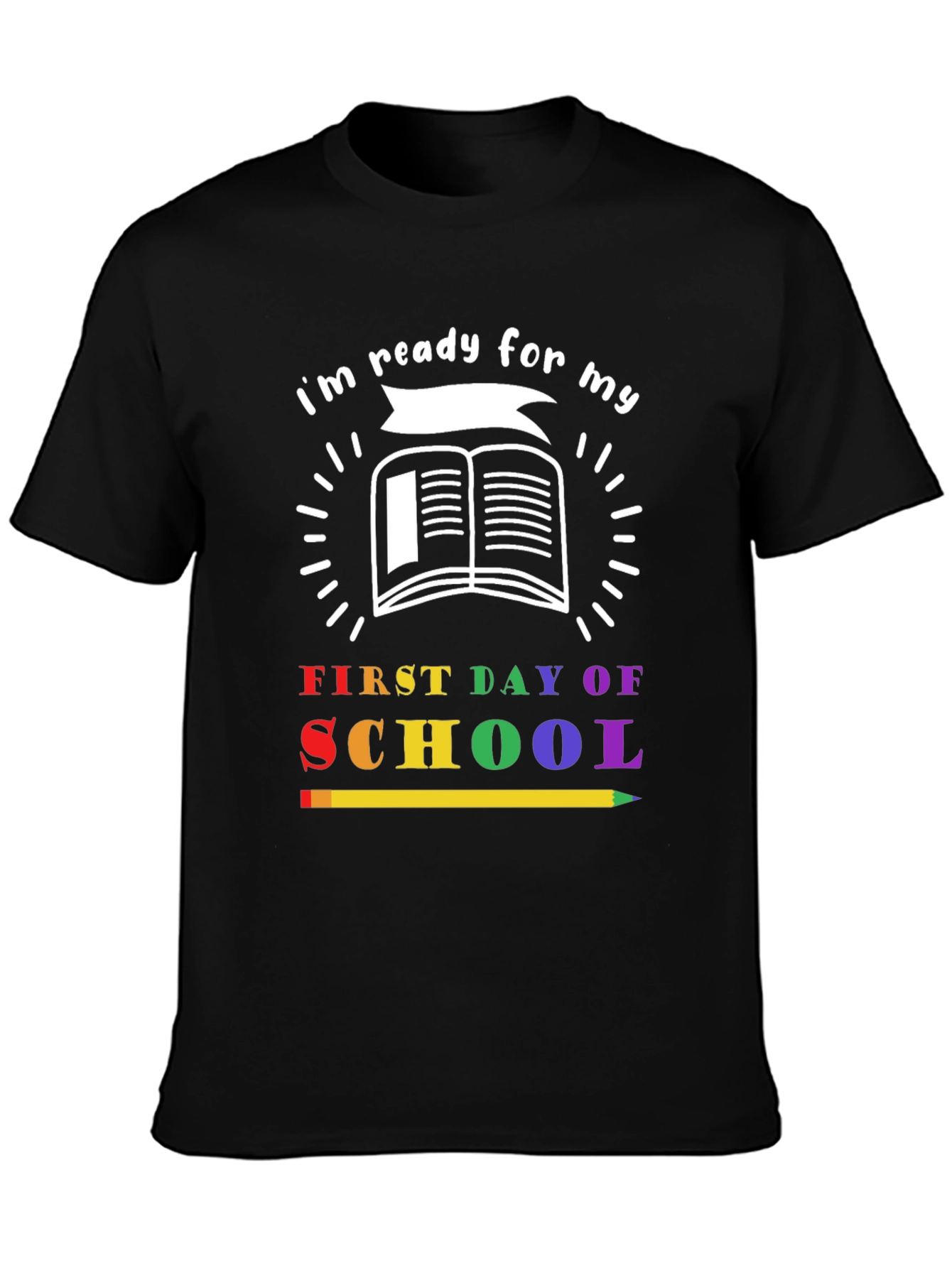 Black Ready for First Day of School T-Shirt view 3