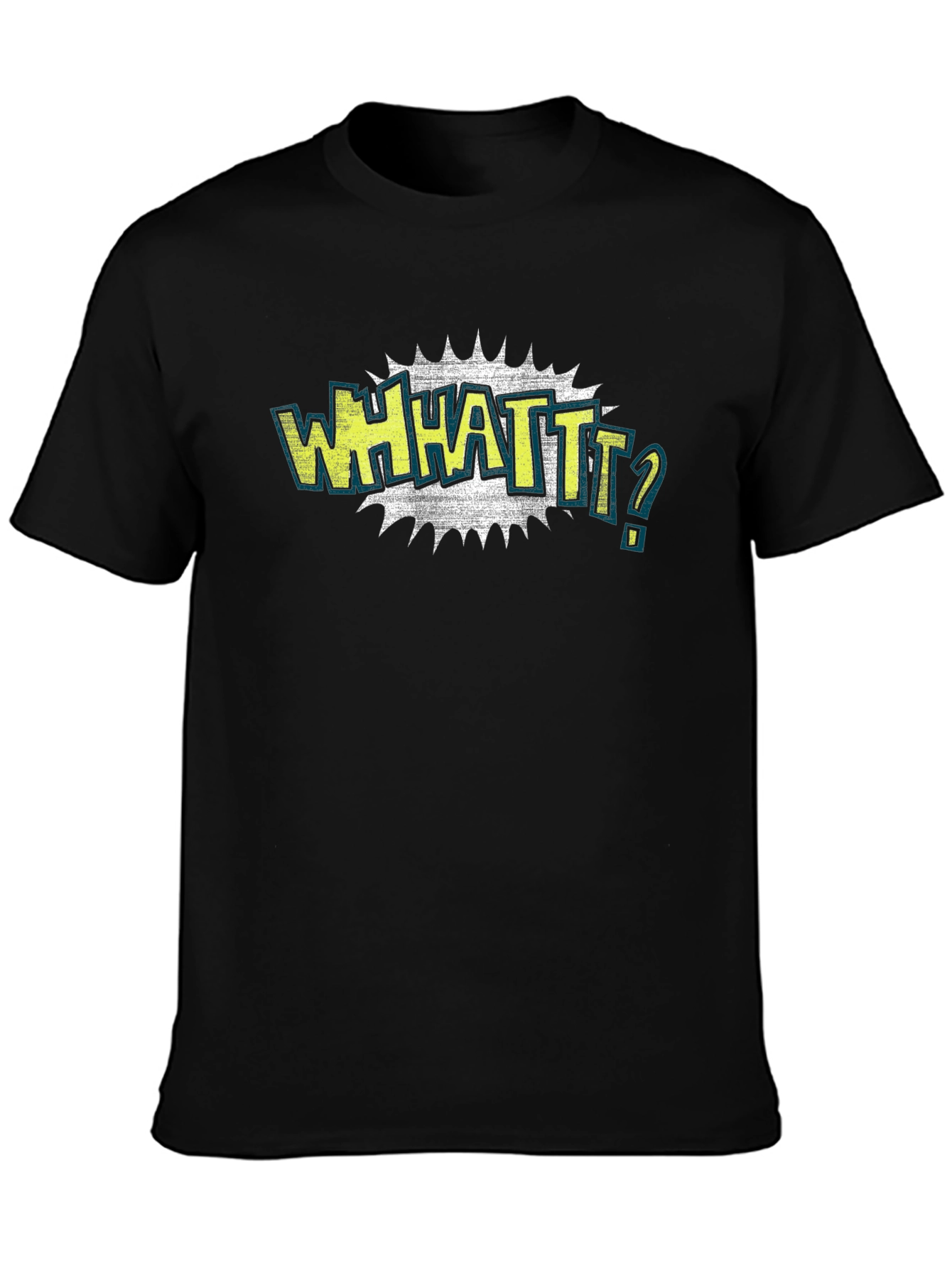 Black WHHATT? Graphic Tee - Black T-Shirt view 3