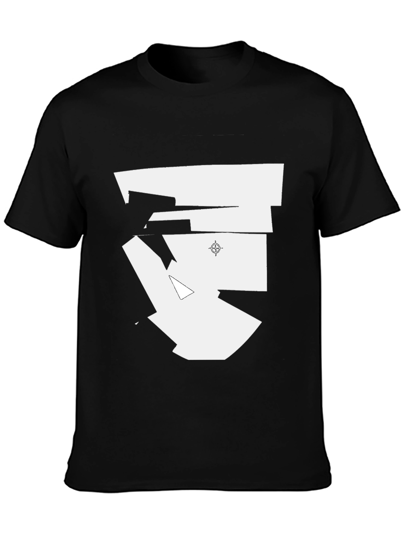 Black Abstract Graphic Print Black T-Shirt view 3