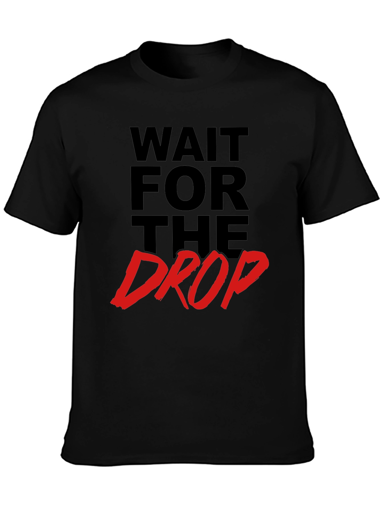 Black Wait for the Drop Graphic Tee - Black T-Shirt view 3