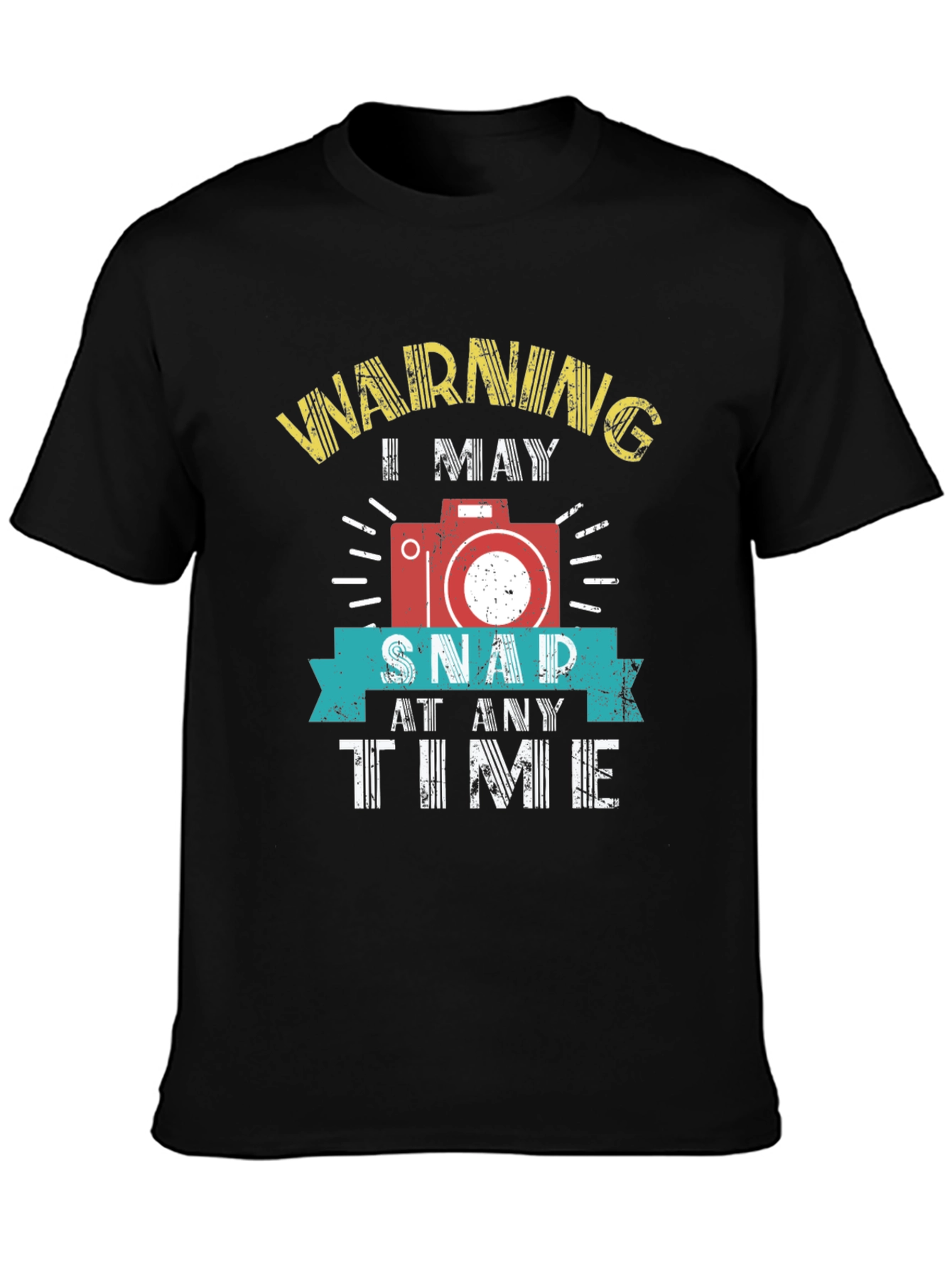 Black Warning I May Snap At Any Time T-Shirt view 3