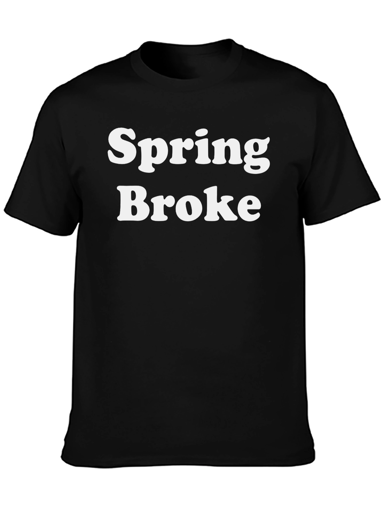 Black Spring Broke Black Graphic T-Shirt view 3
