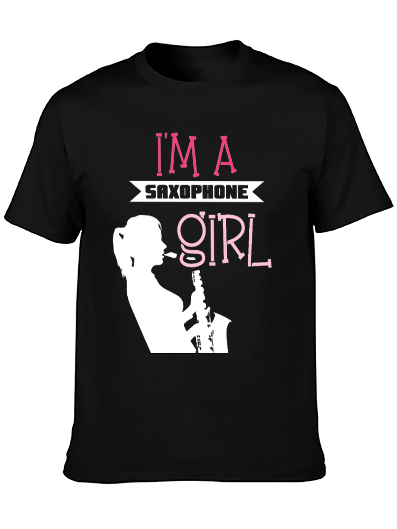 Black I'm A Saxophone Girl Black Graphic Tee view 3