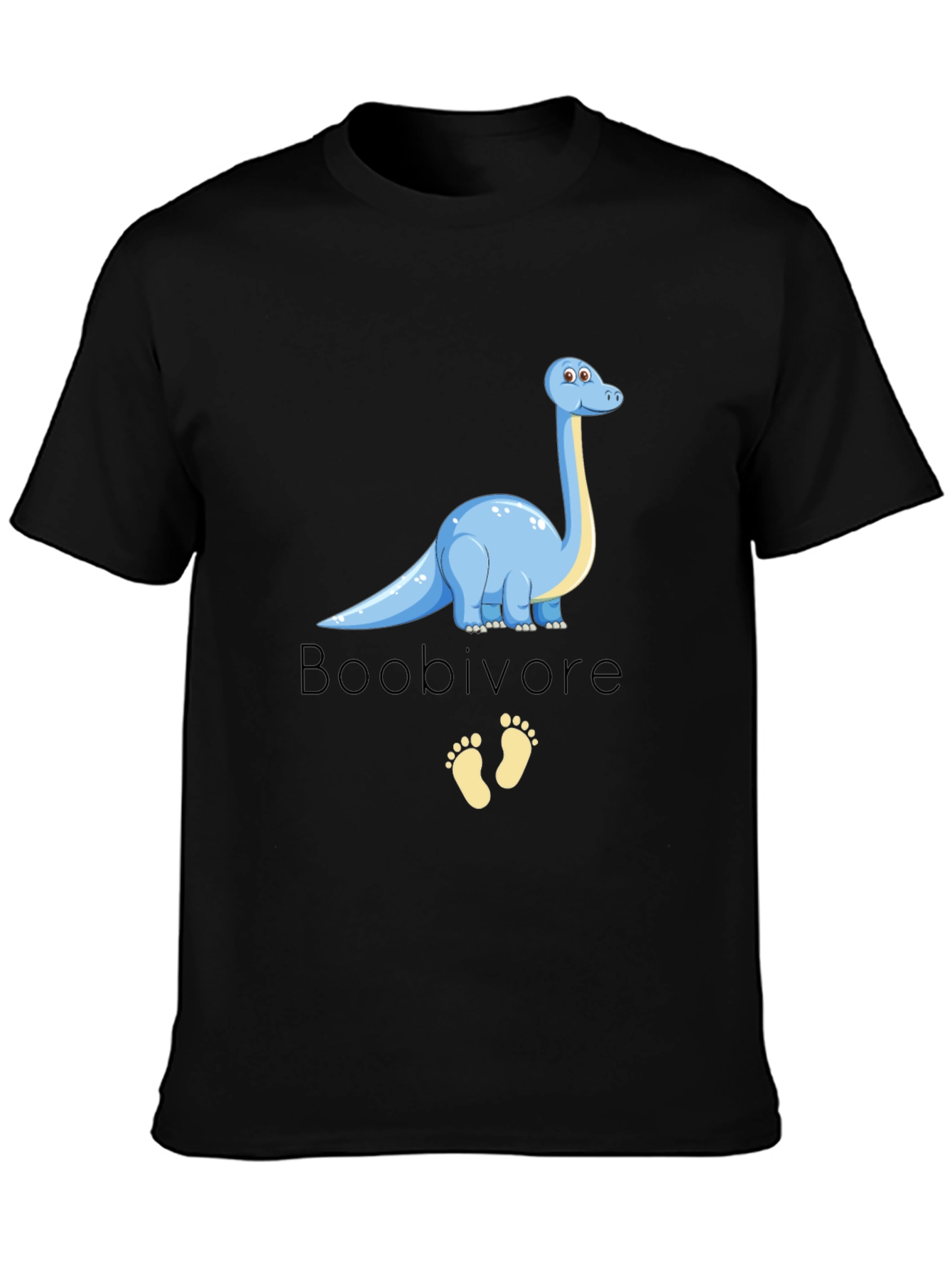 Black Boobivore Dinosaur Graphic T-Shirt view 3