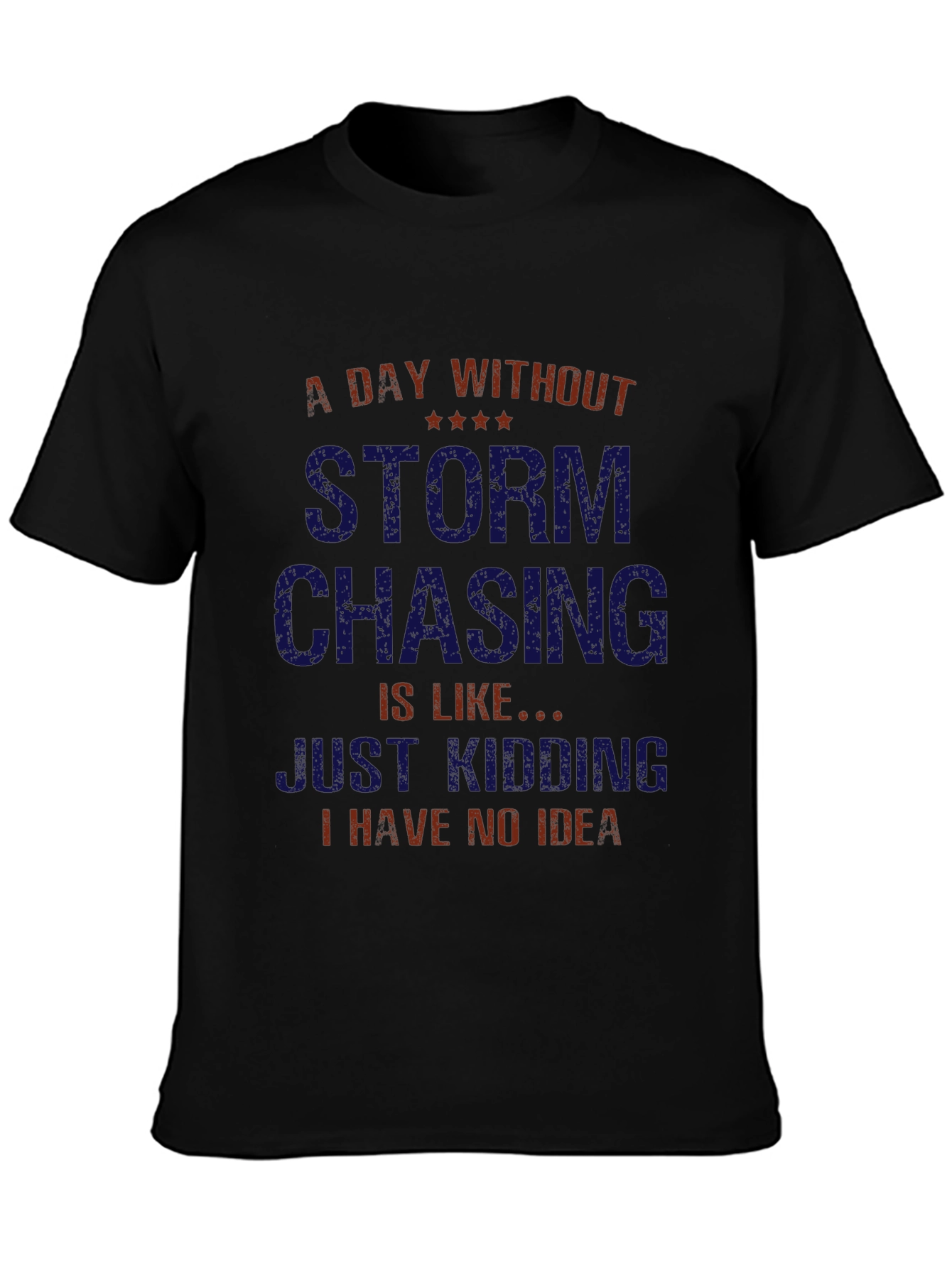 Black Storm Chasing T-Shirt - Funny Weather Tee view 3