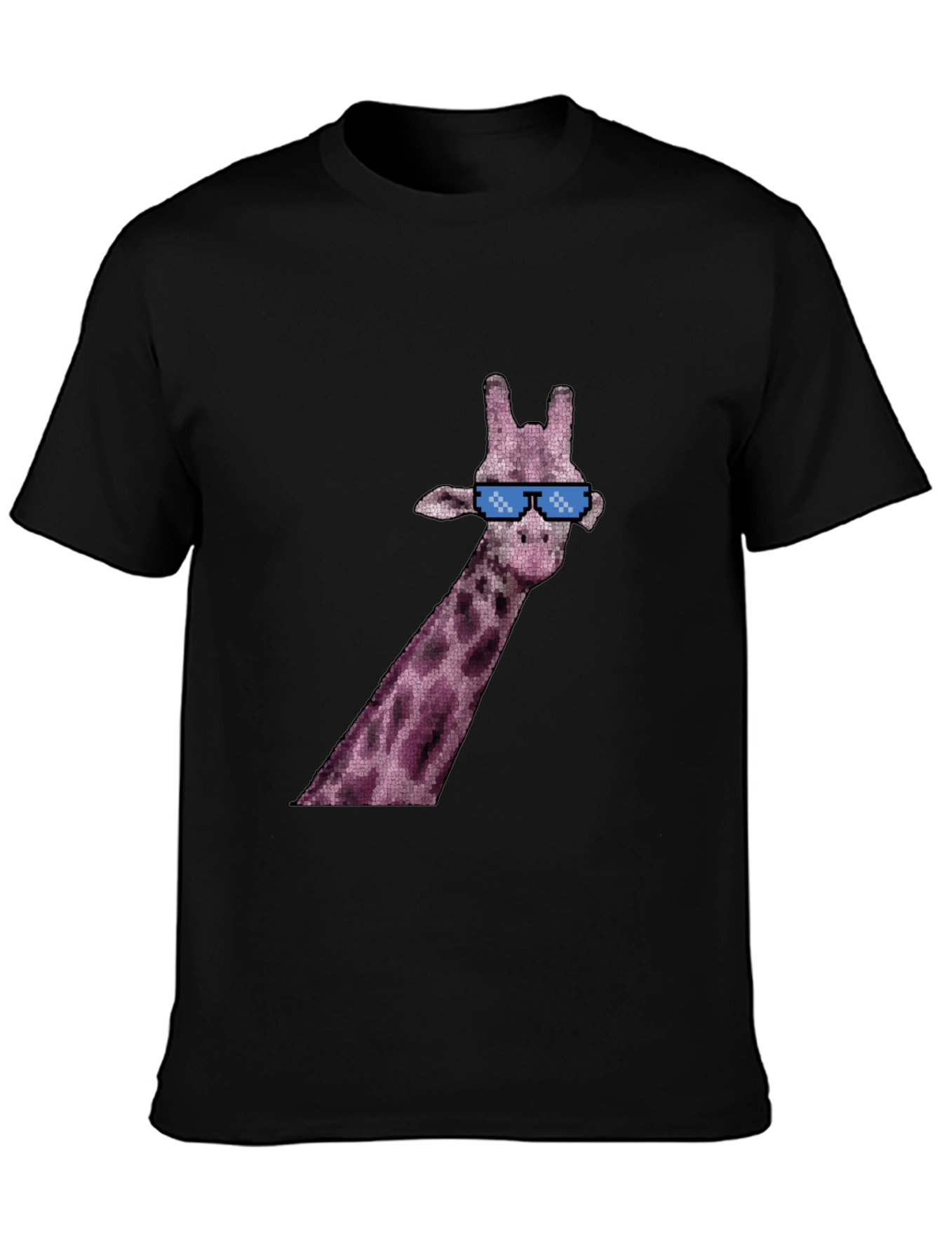Black Cool Giraffe Graphic Tee - Black view 3