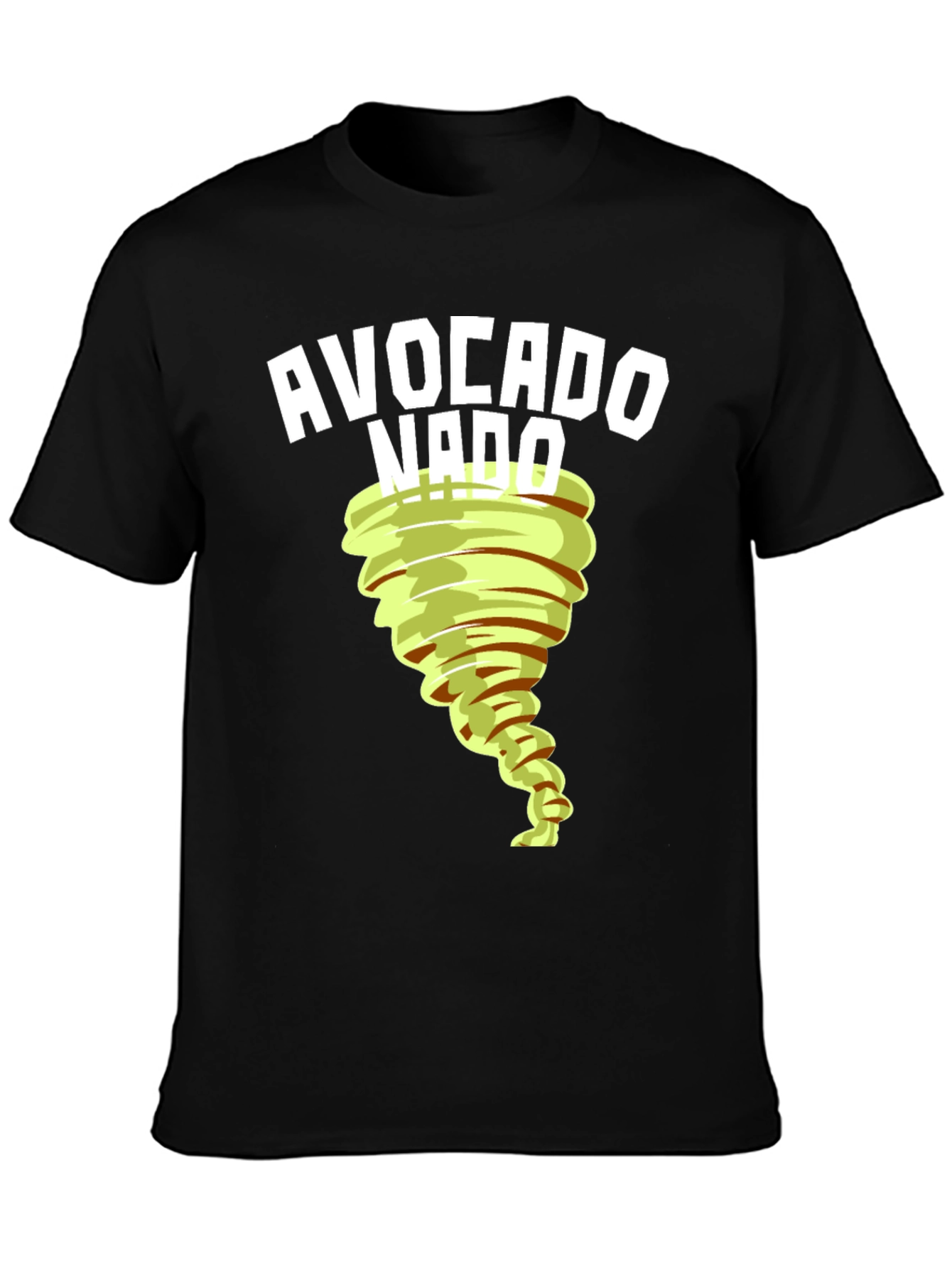 Black Avocado Tornado Graphic T-Shirt - Unique Design view 3