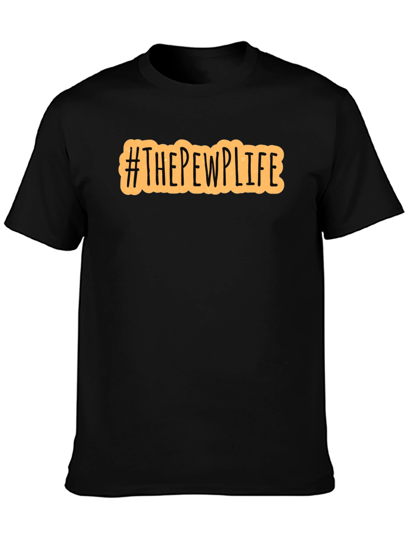 Black #THEPEWPLIFE Graphic Print Black Crew Neck T-Shirt view 3