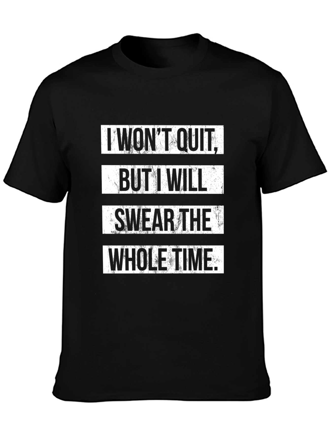 Black Funny Swear Whole Time Graphic Tee view 3
