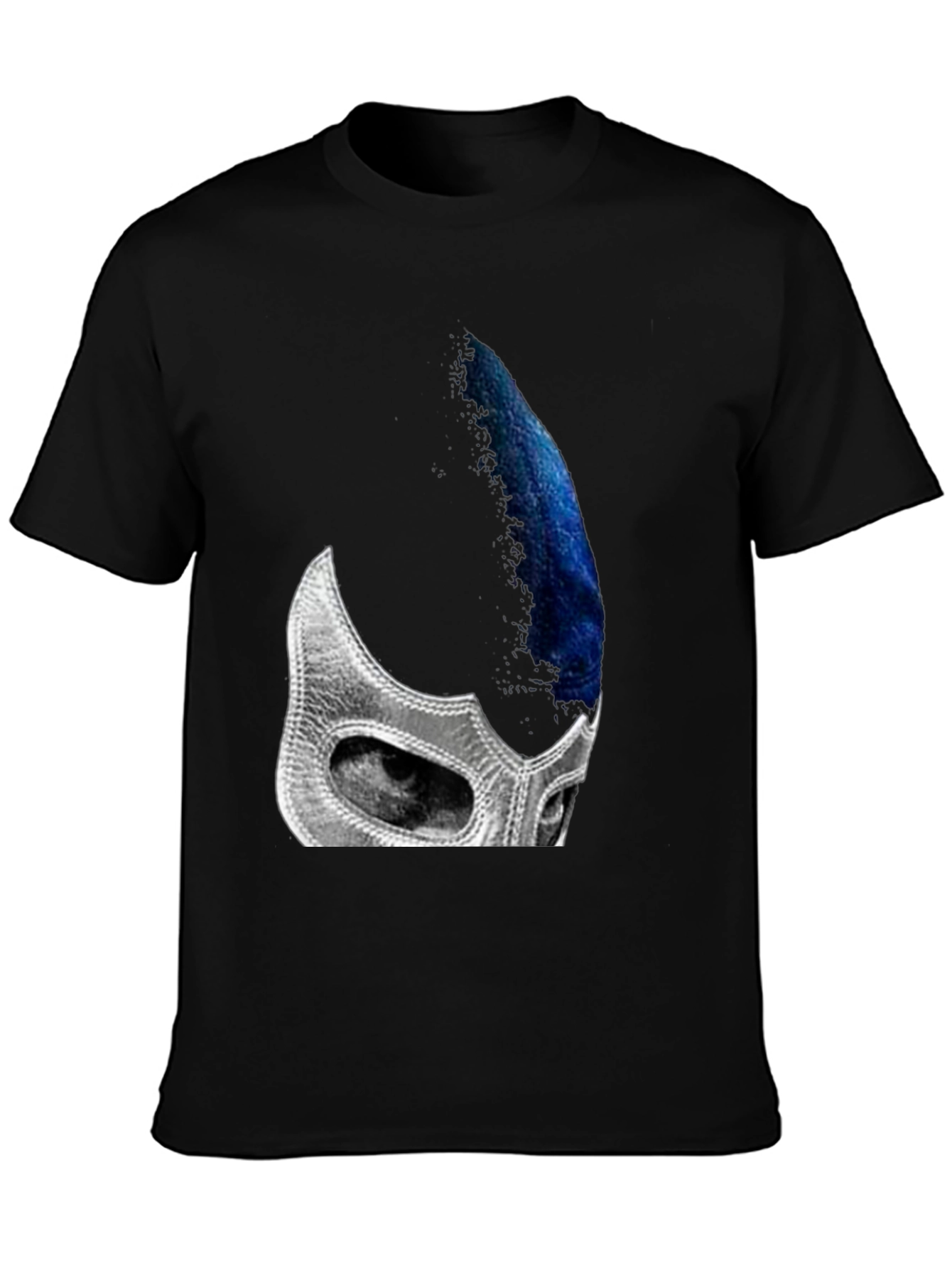 Black Wrestler Mask T-Shirt - Unique Graphic Tee view 3