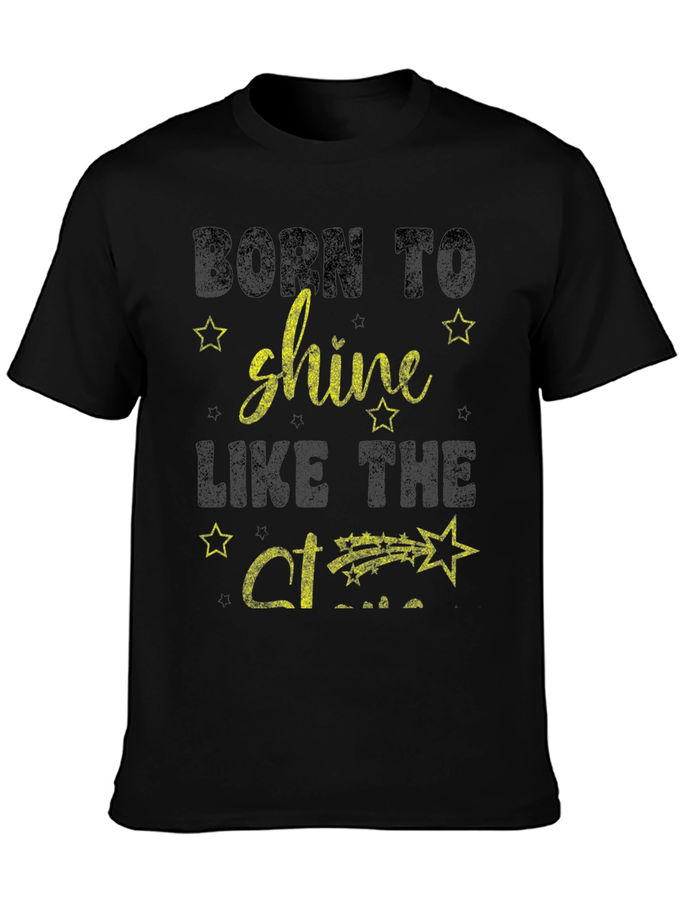 Black Born To Shine T-Shirt view 3