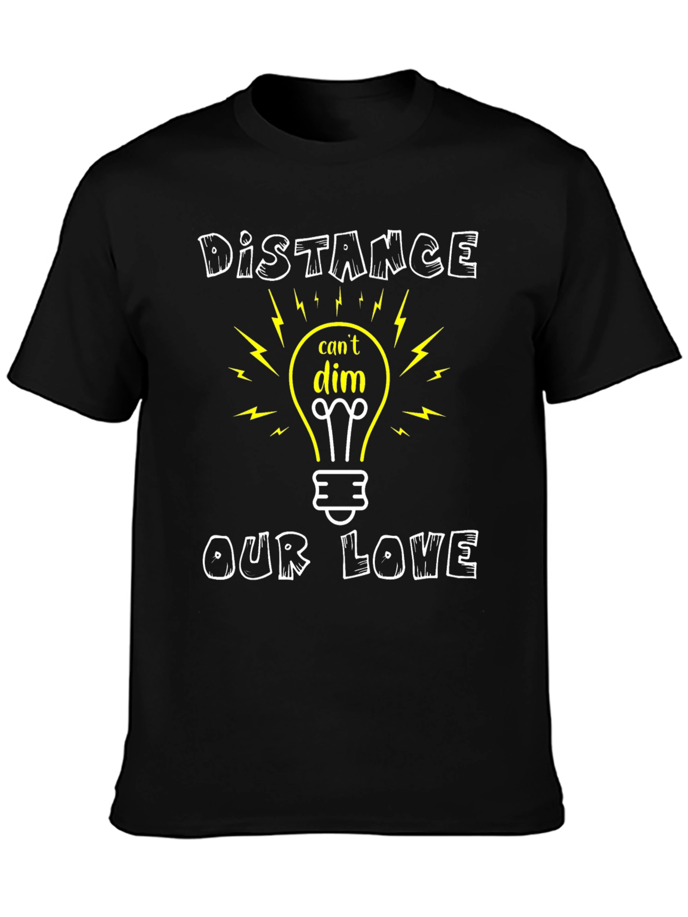 Black Distance Can't Dim Our Love Graphic Tee view 3