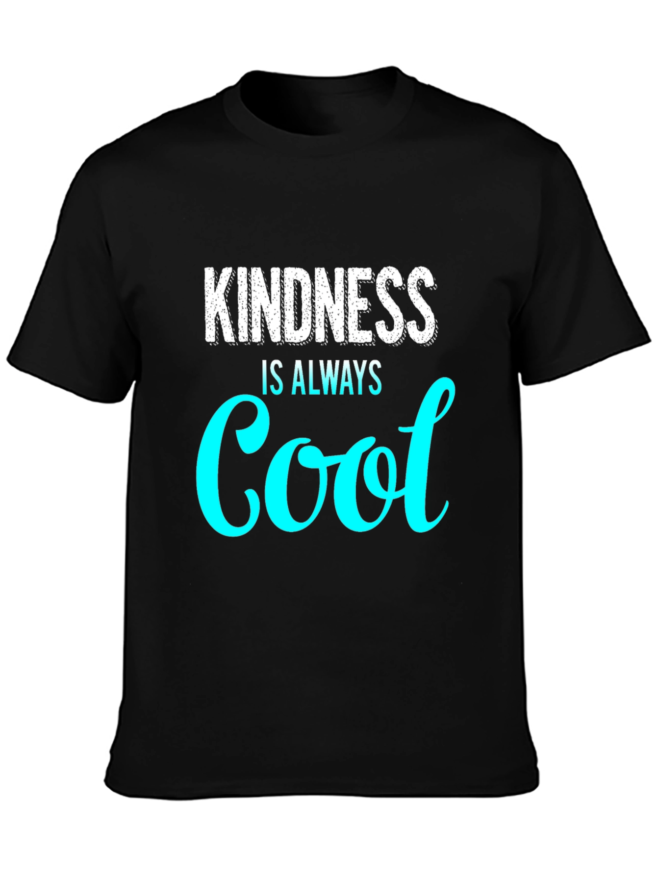 Black Kindness Is Always Cool Graphic Tee view 3