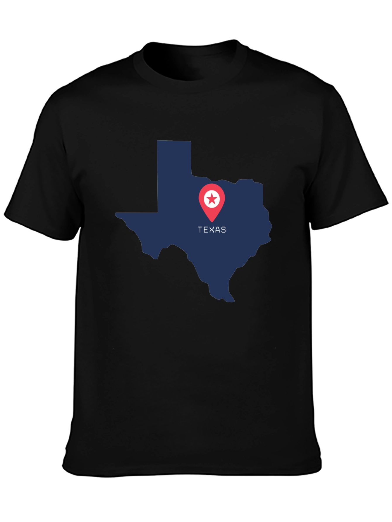 Texas Pride Graphic Tee - State Map Design - 3