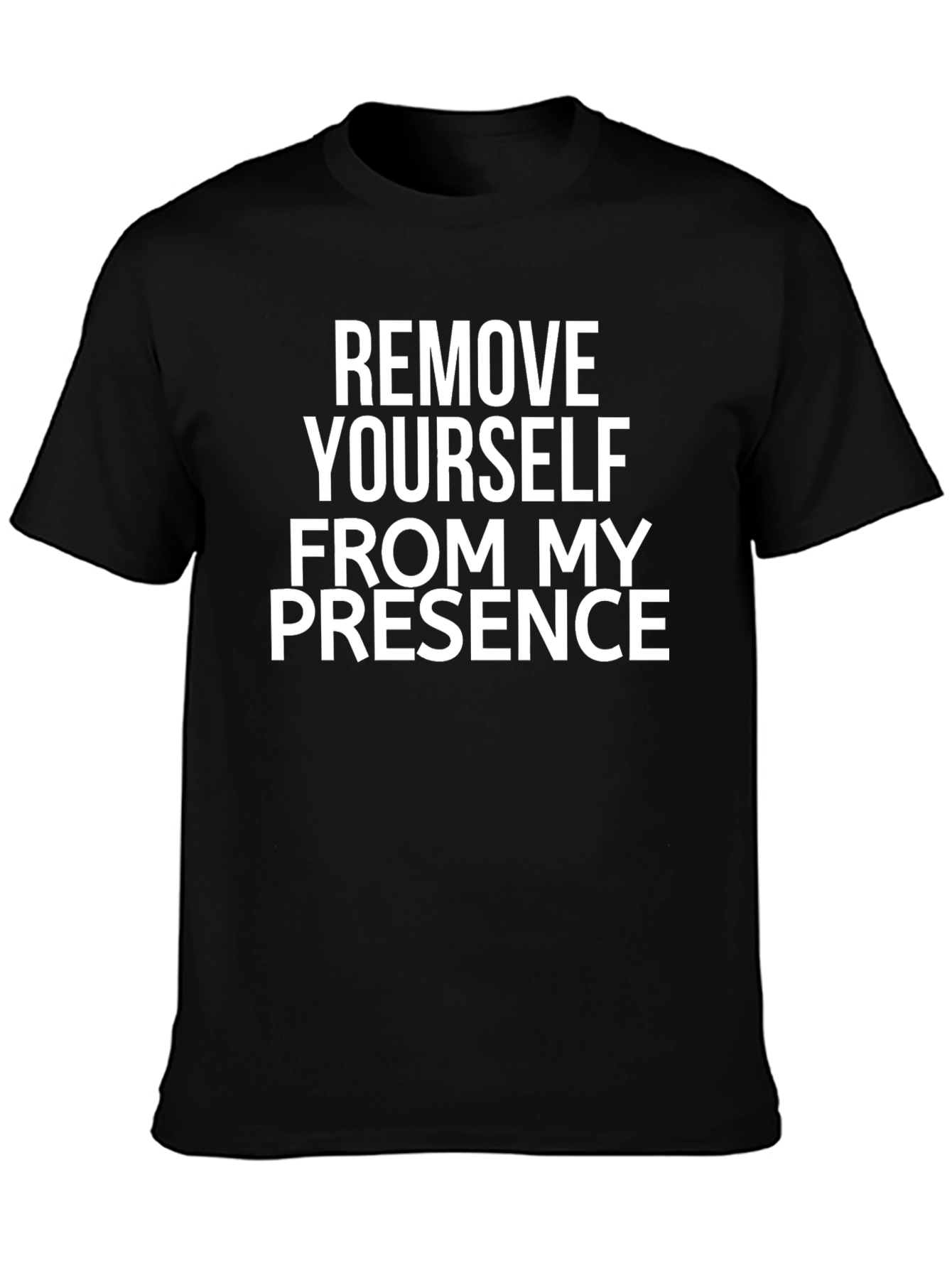 Black Remove Yourself Graphic Tee - Black view 3