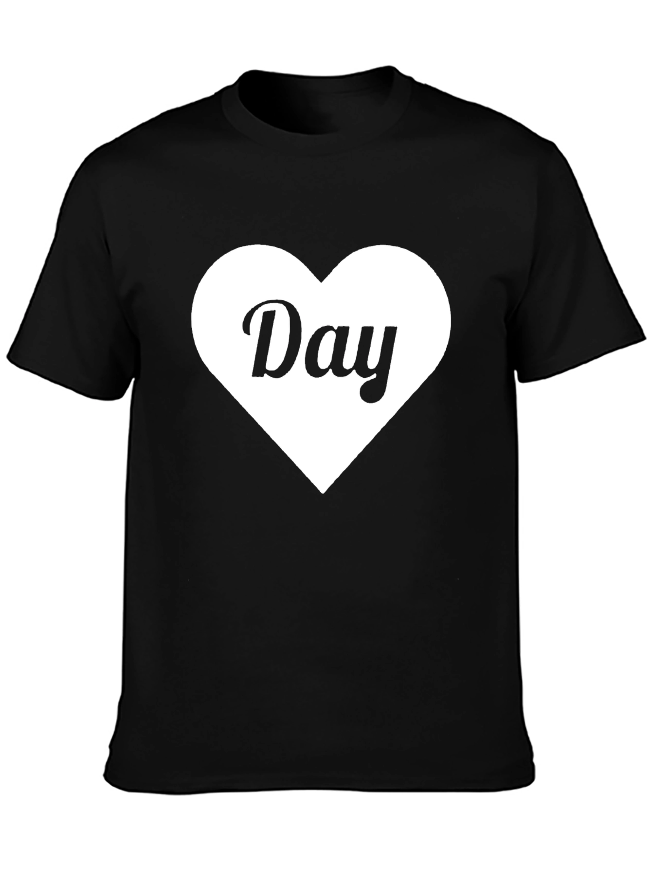 Black Heart Day T-Shirt - Stylish Black Tee view 3