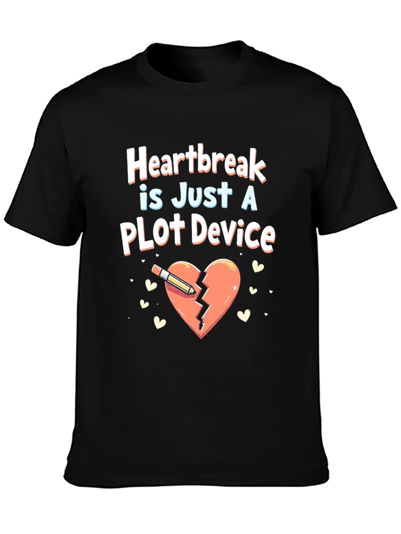 Black Heartbreak Plot Device Graphic Novelty T-Shirt view 3