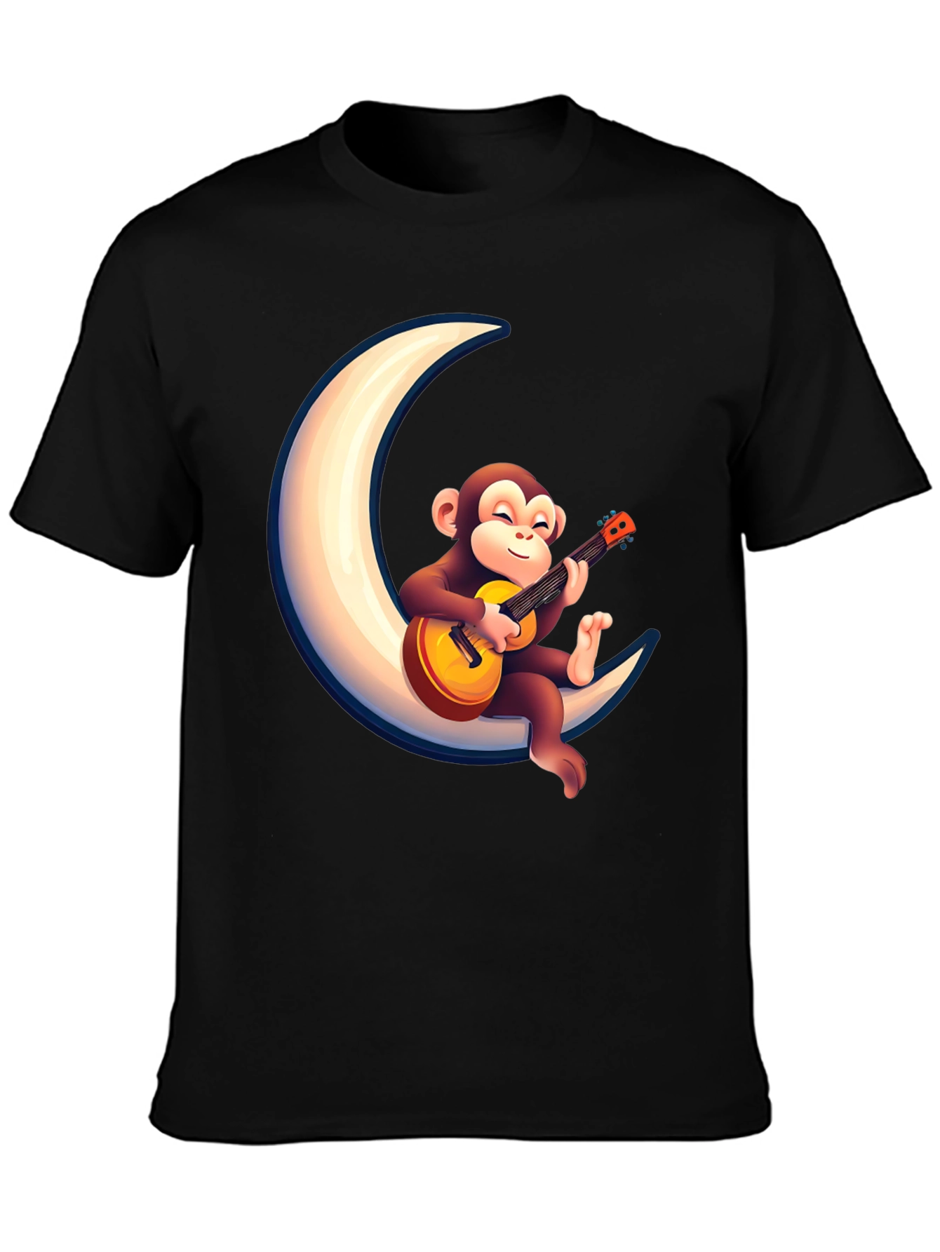 Black Monkey on the Moon T-Shirt view 3