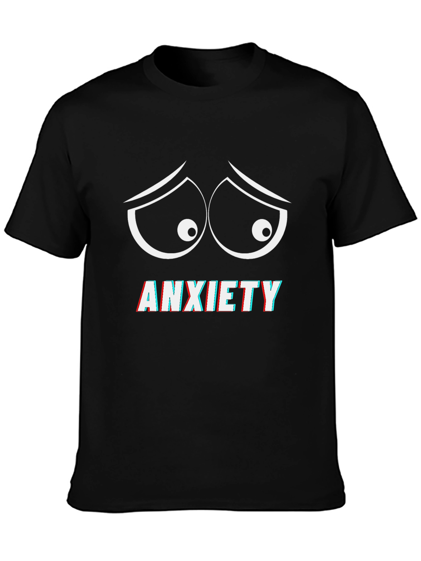 Black Anxiety Eyes Graphic Tee - Comfort Fit view 3