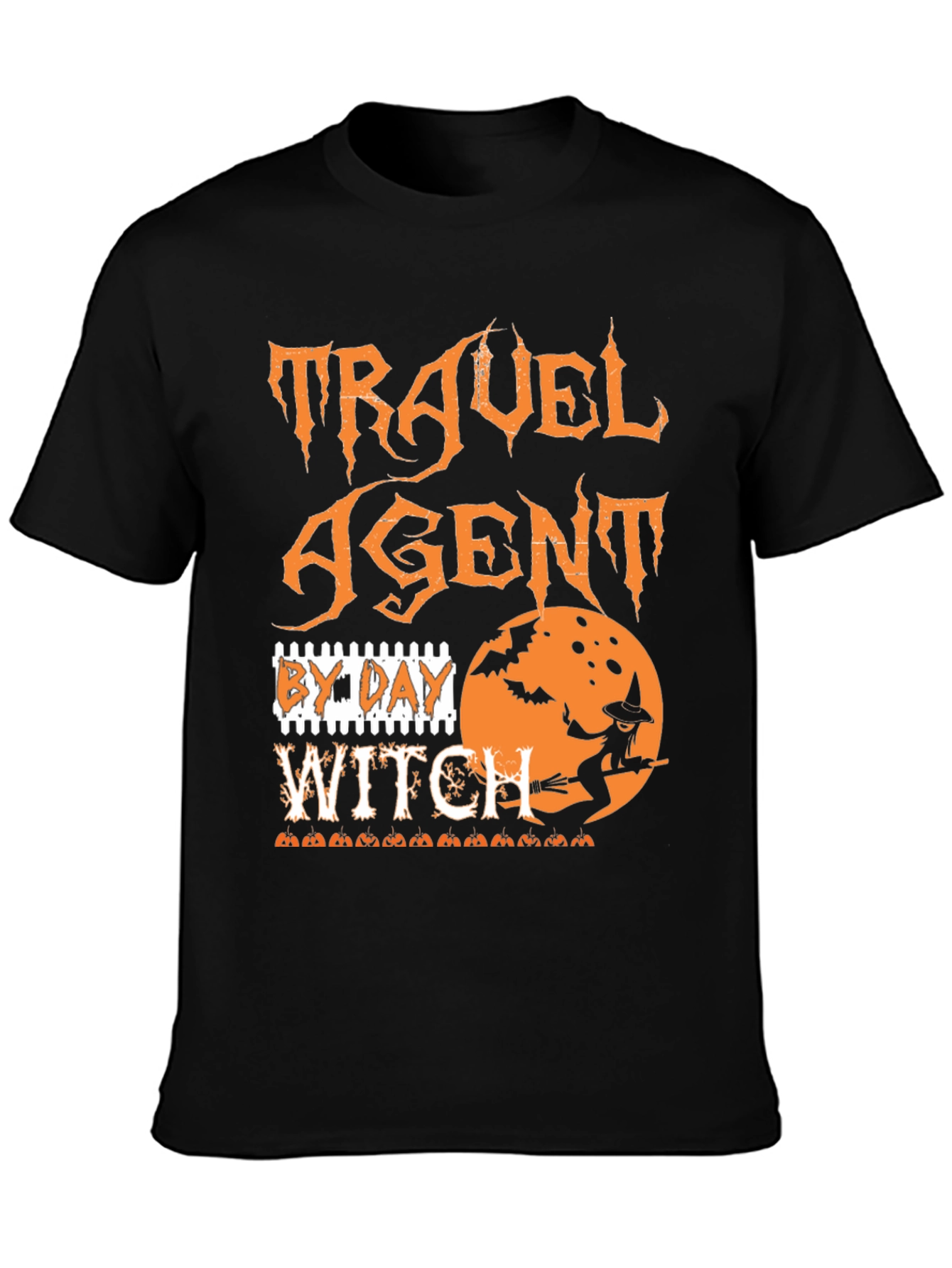Travel Agent Witch Halloween Graphic Tee - 3