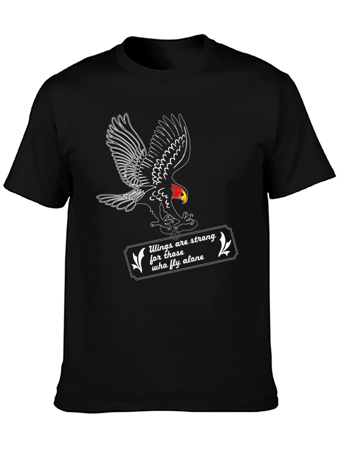 Black Eagle Wings Tee - Strong & Alone view 3