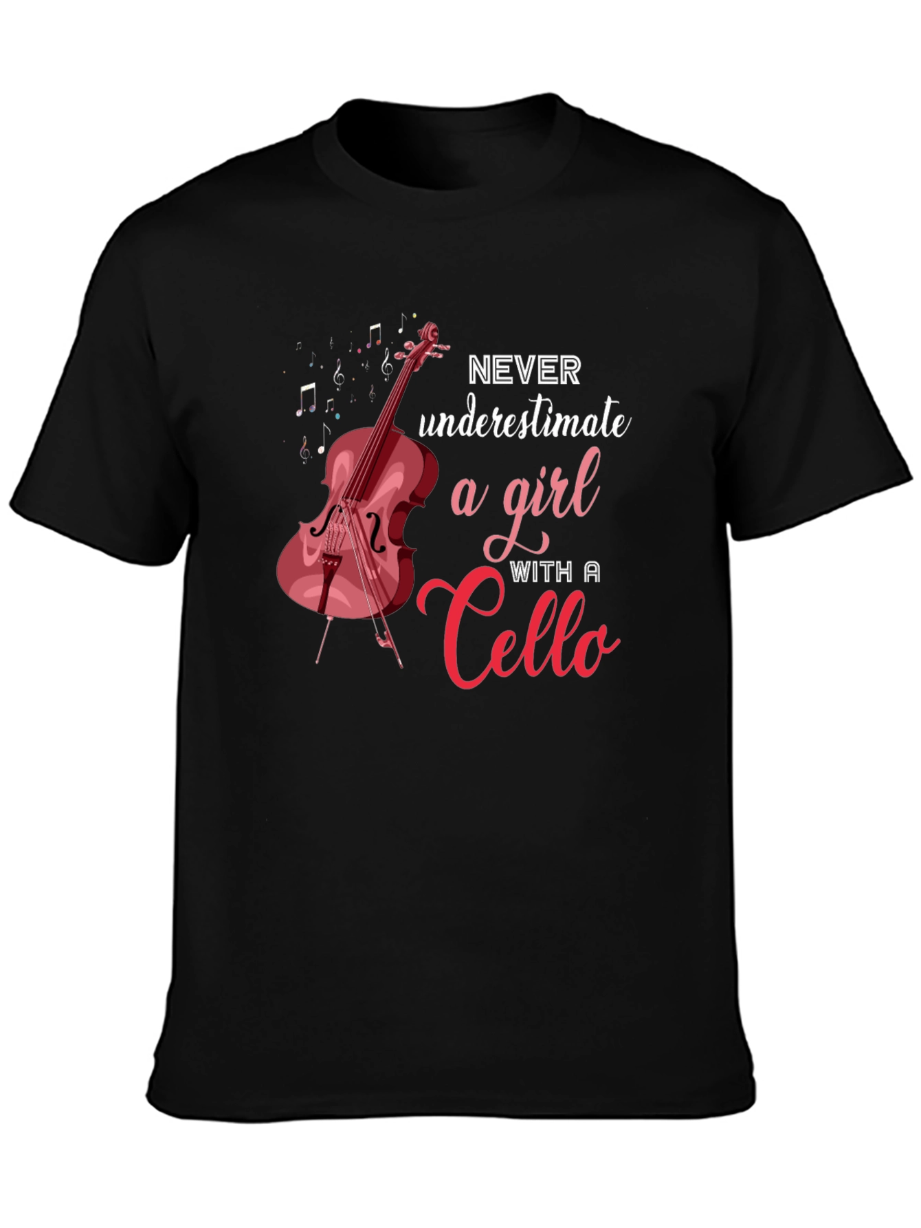 Cello Girl T-Shirt: Music Lover Tee - 3