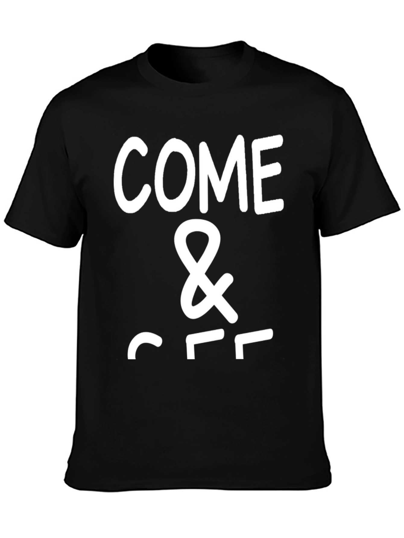 Black Come & Chill Men's Graphic Tee view 3
