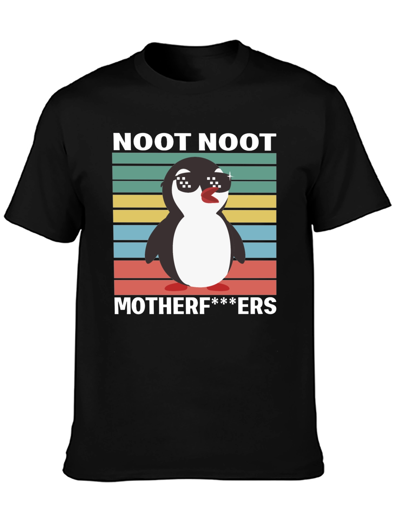 Black Noot Noot Penguin T-Shirt view 3