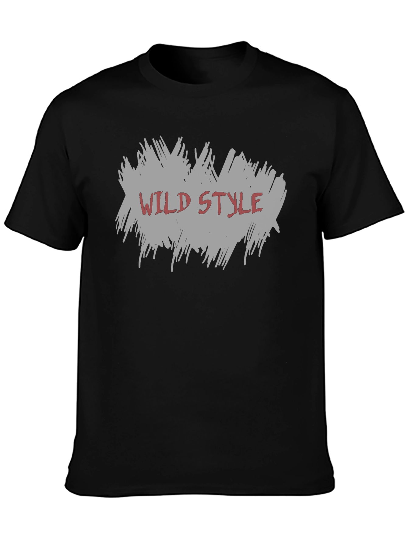 Black Wild Style Graphic Tee - Black Cotton Shirt view 3