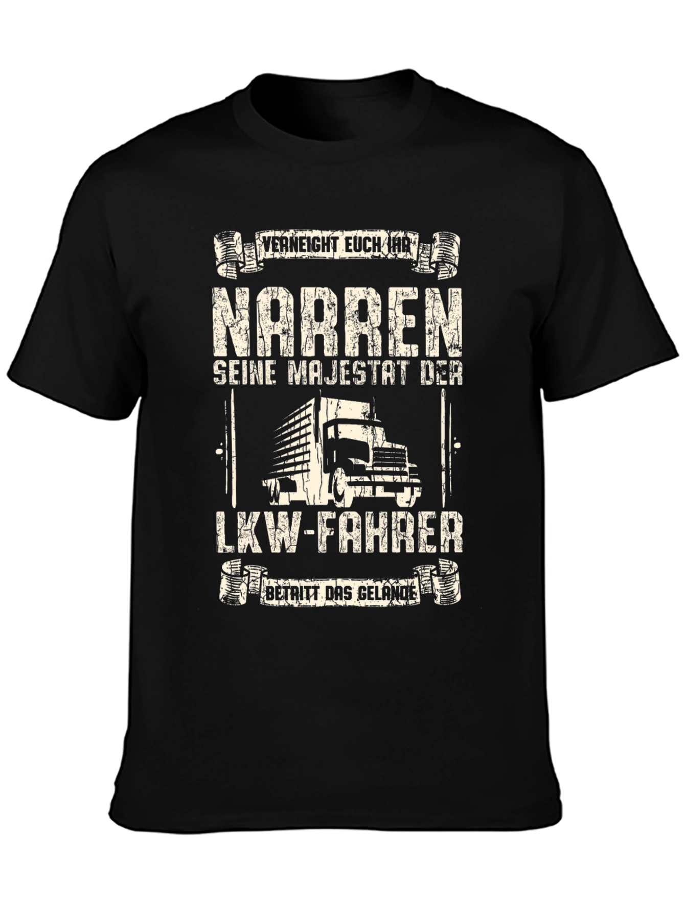 Funny German Trucker T-Shirt - "Seine Majestät Der LKW-Fahrer" - 3