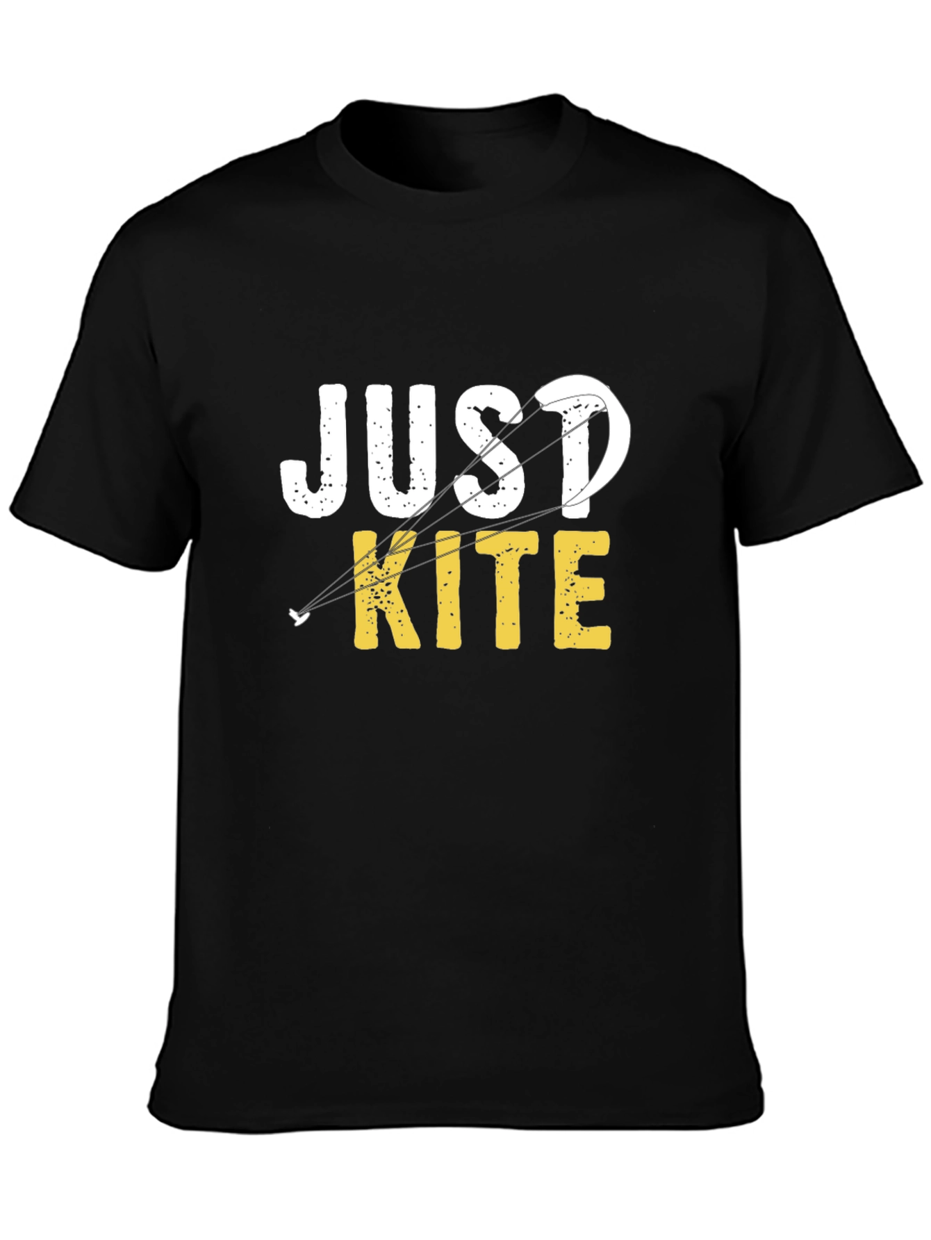 Black Just Kite T-Shirt - Black Cotton Tee view 3
