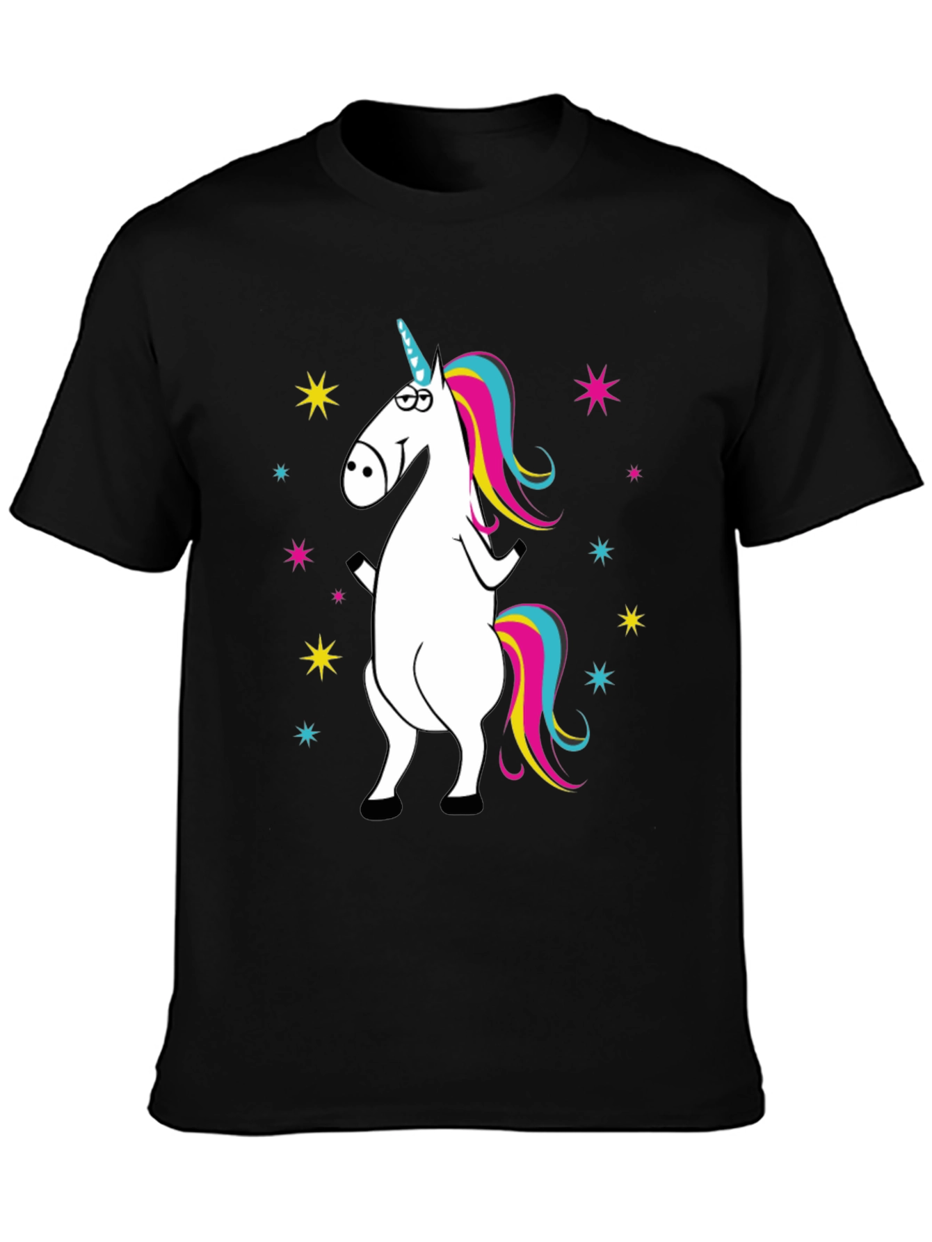 Black Unicorn Graphic Black T-Shirt - Fun & Whimsical Design view 3