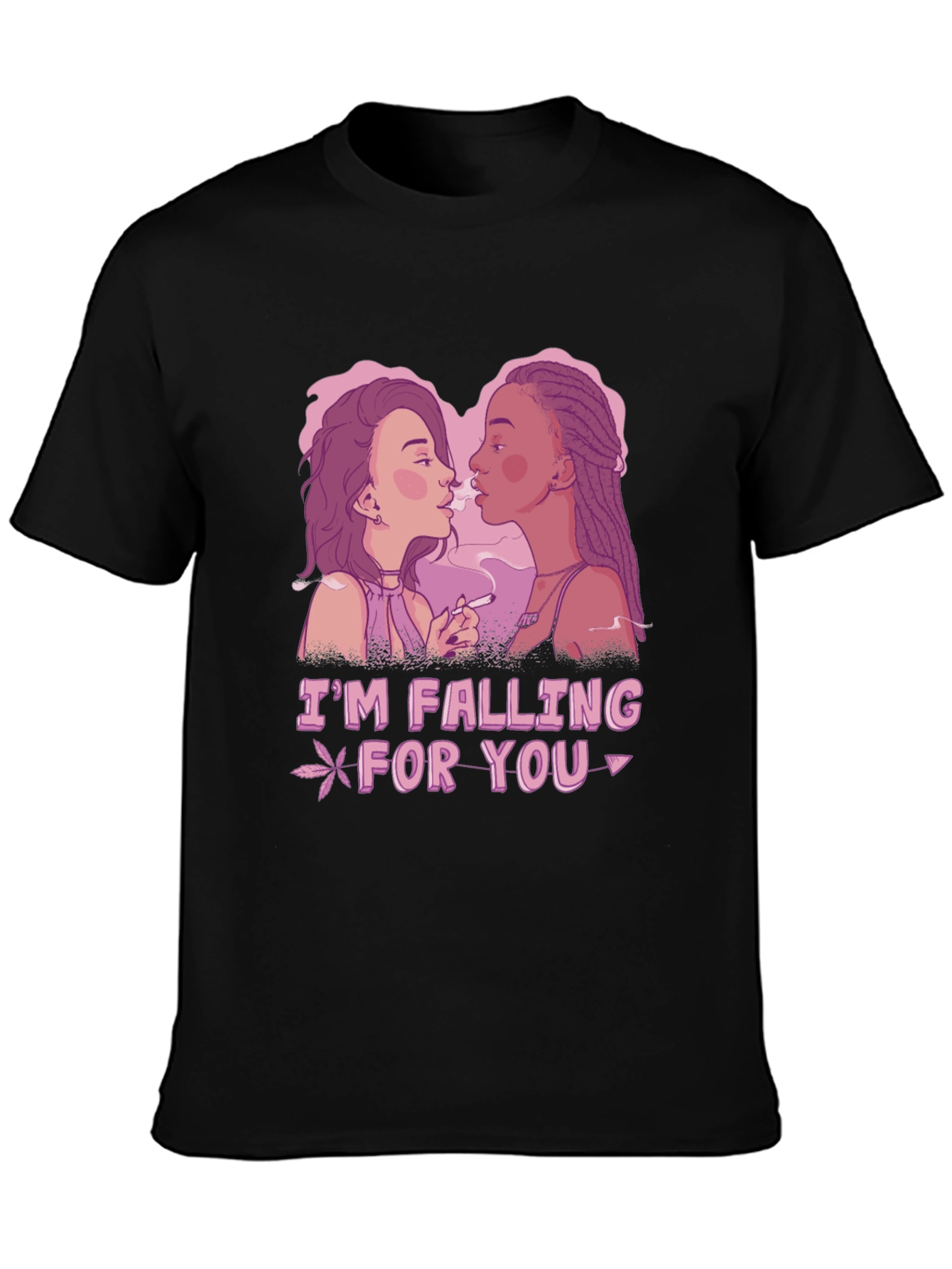 Black I'm Falling For You Graphic Tee view 3