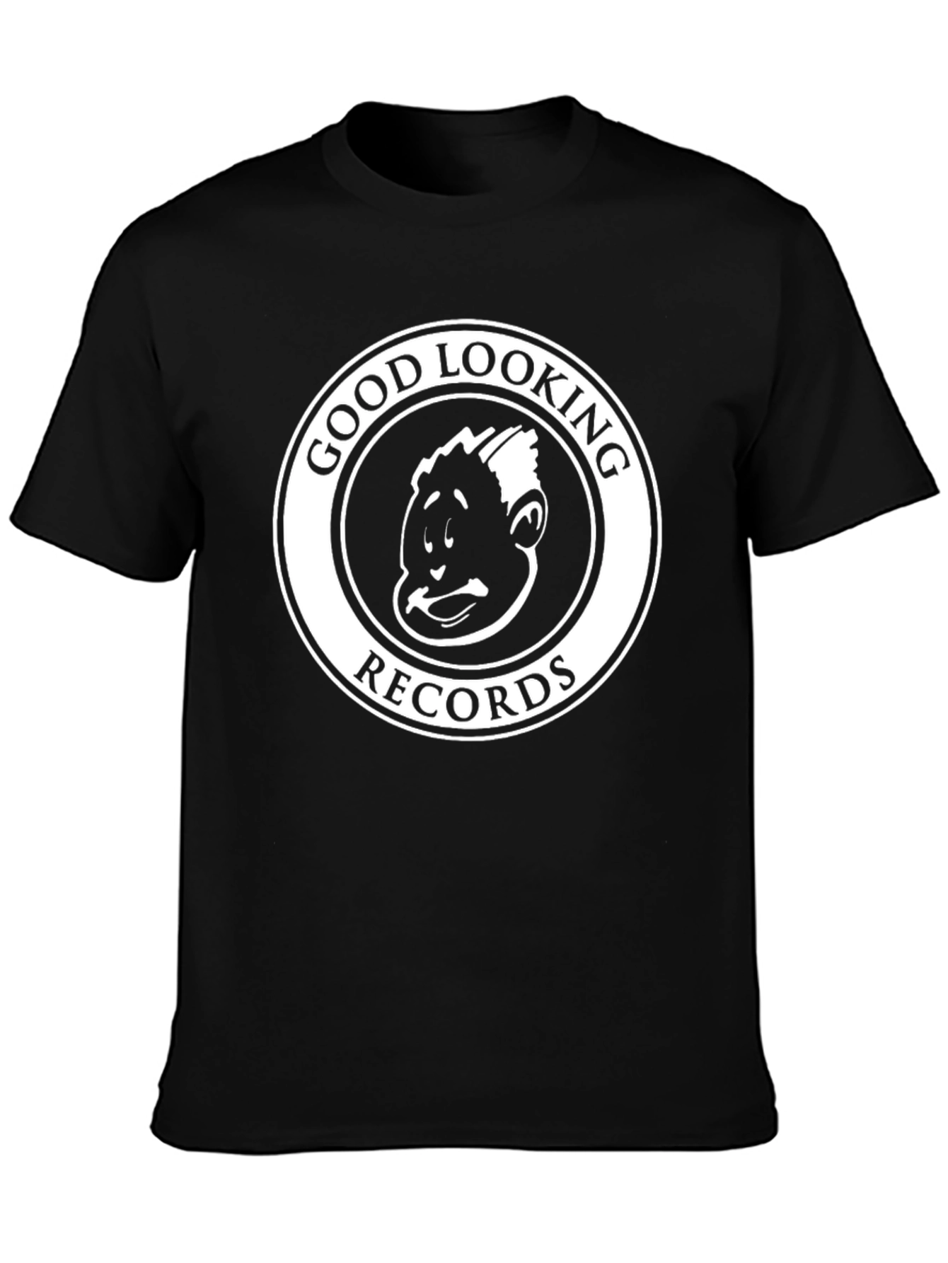 Black Good Looking Records Black T-Shirt view 3