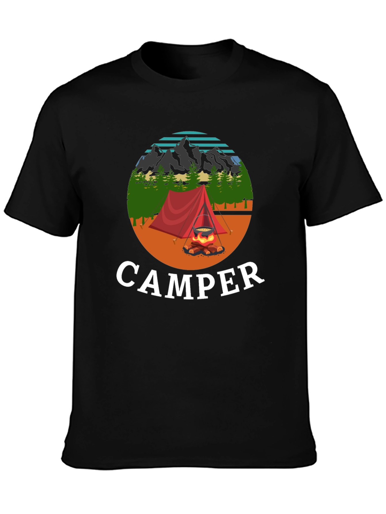 Black Camper Graphic T-Shirt view 3