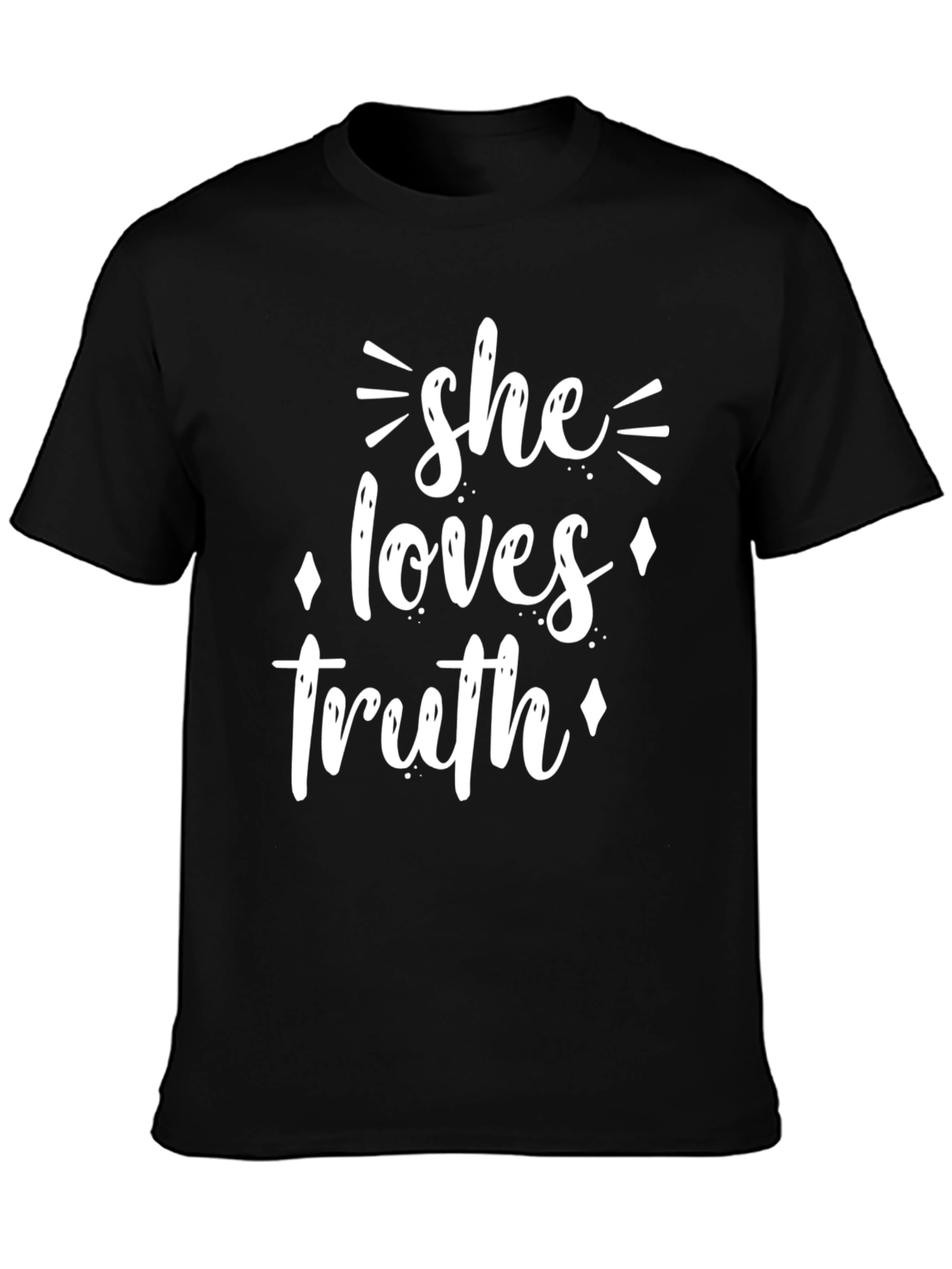Black She Loves Truth Graphic Tee - Black T-Shirt view 3